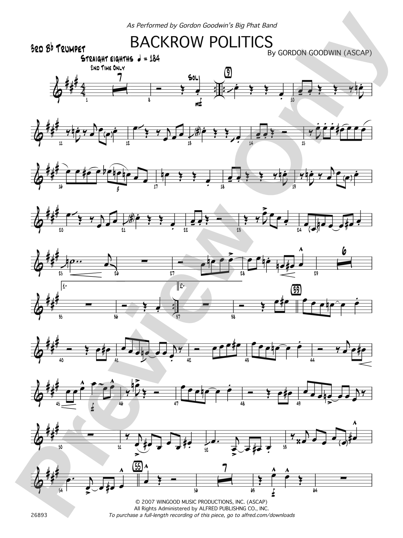 Backrow Politics: 3rd B-flat Trumpet