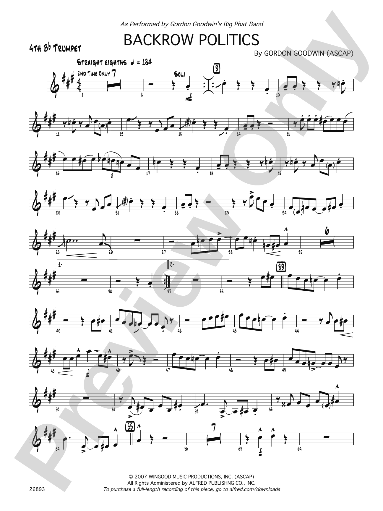 Backrow Politics: 4th B-flat Trumpet