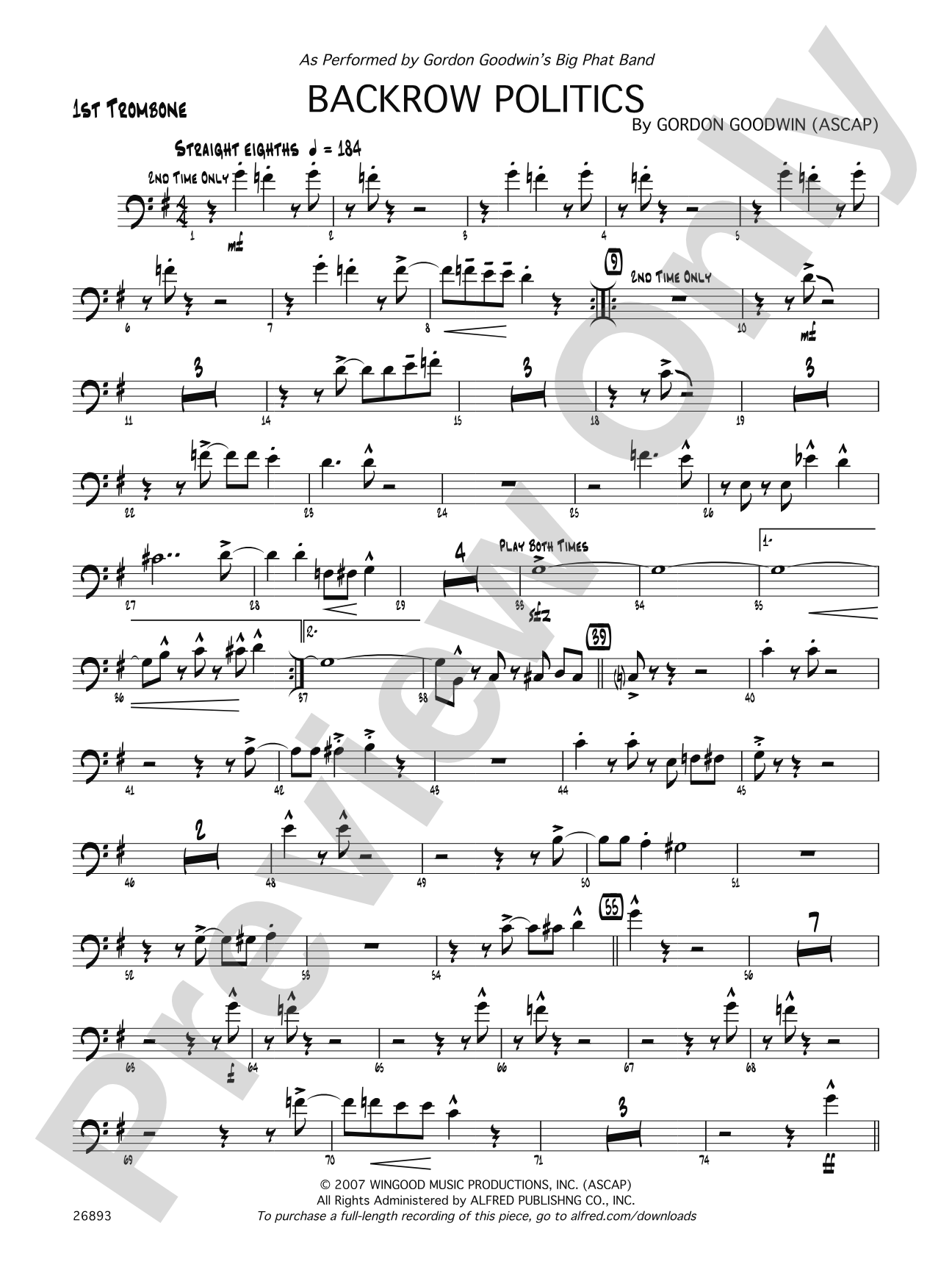 Backrow Politics: 1st Trombone