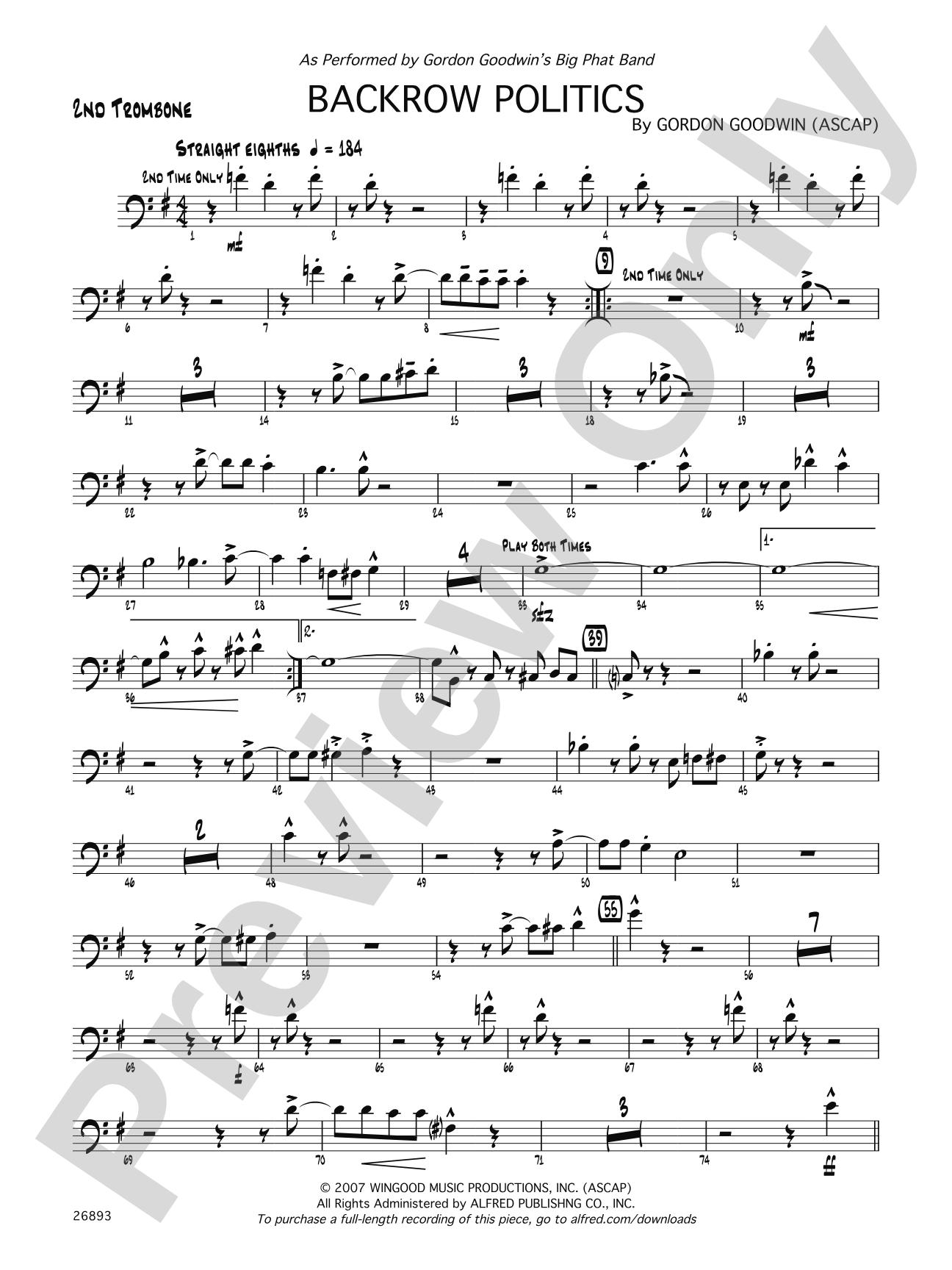 Backrow Politics: 2nd Trombone