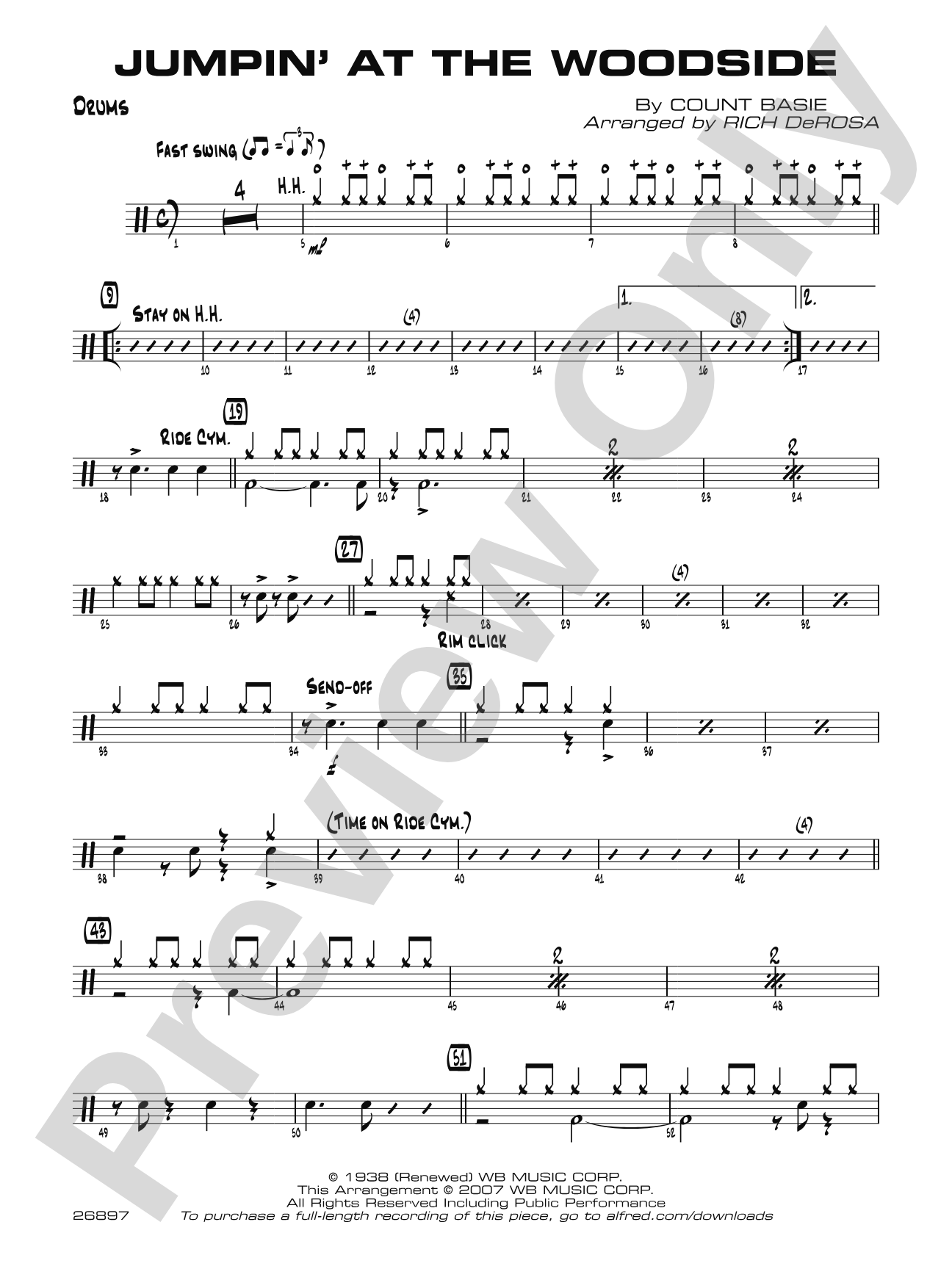 Jumpin' at the Woodside: Drums