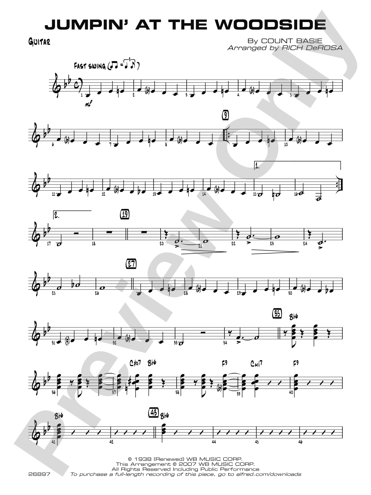 Jumpin' at the Woodside: Guitar