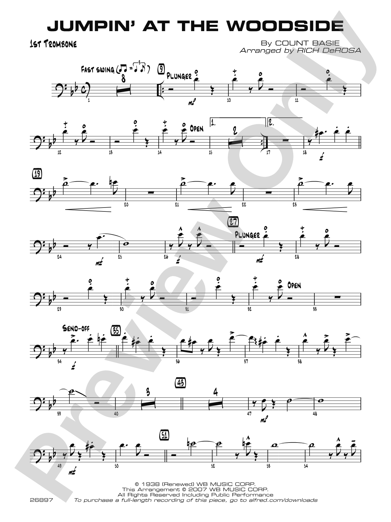 Jumpin' at the Woodside: 1st Trombone