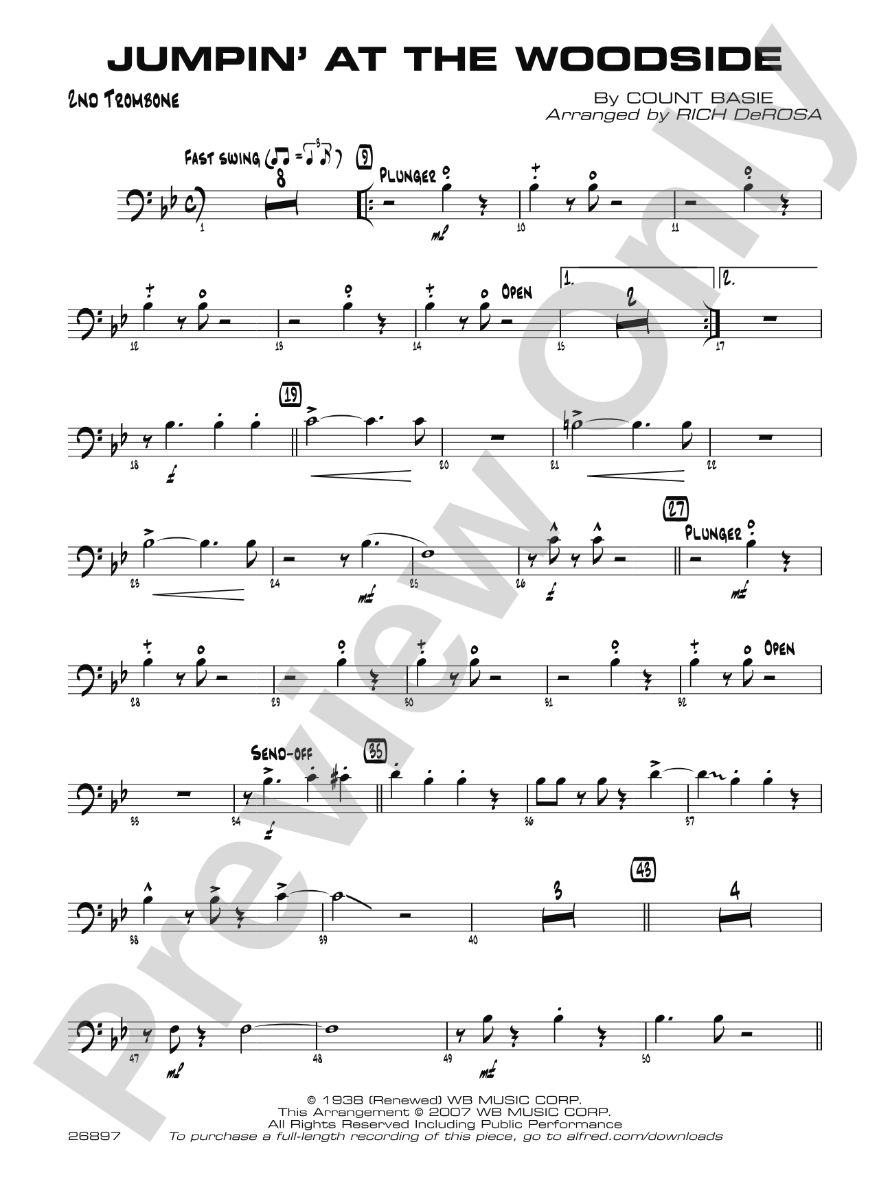 Jumpin' at the Woodside: 2nd Trombone