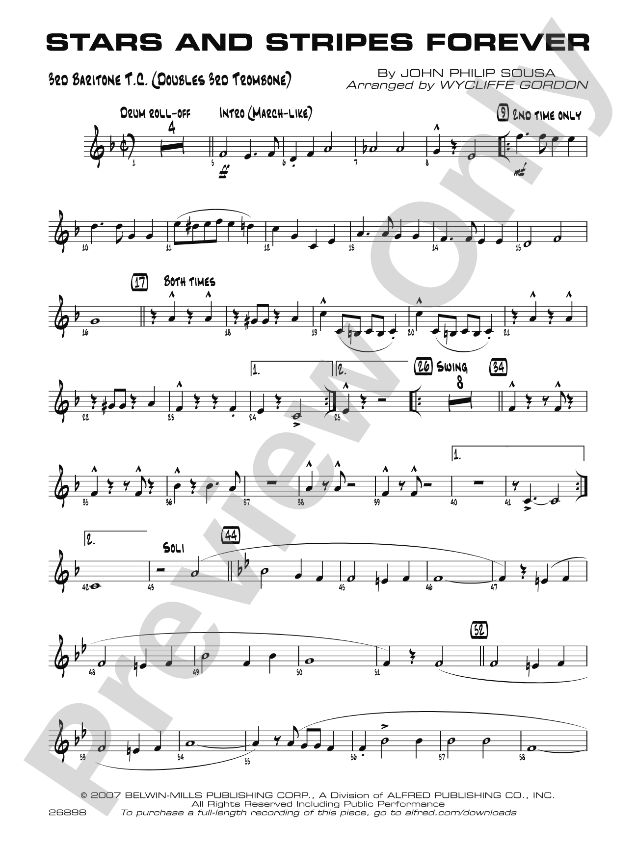 Stars and Stripes Forever: 3rd Baritone T.C.