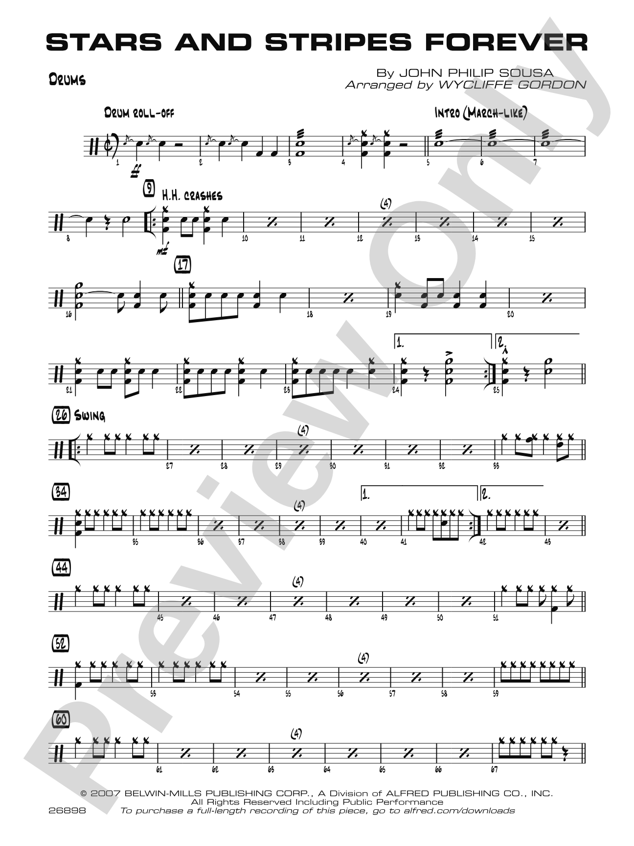 Stars and Stripes Forever: Drums