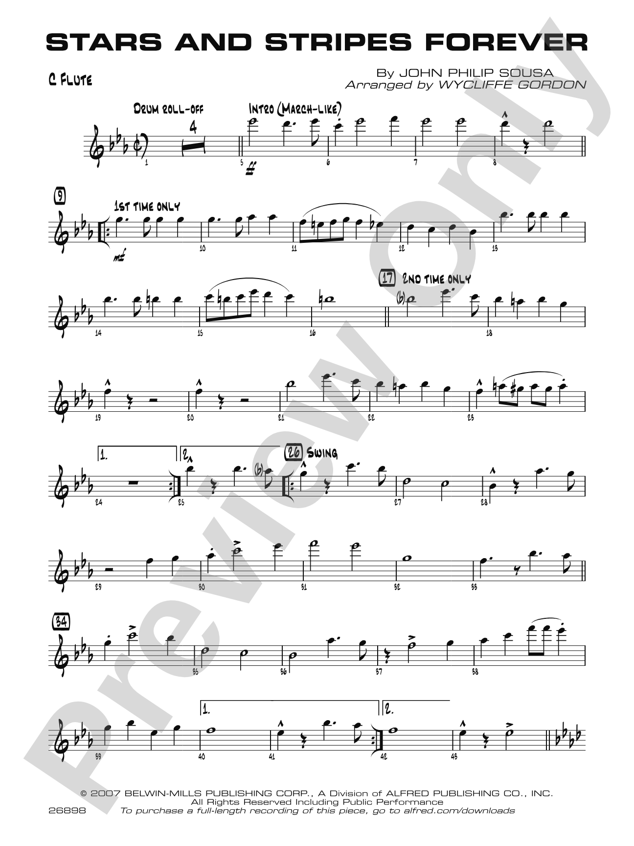 Stars and Stripes Forever: Flute