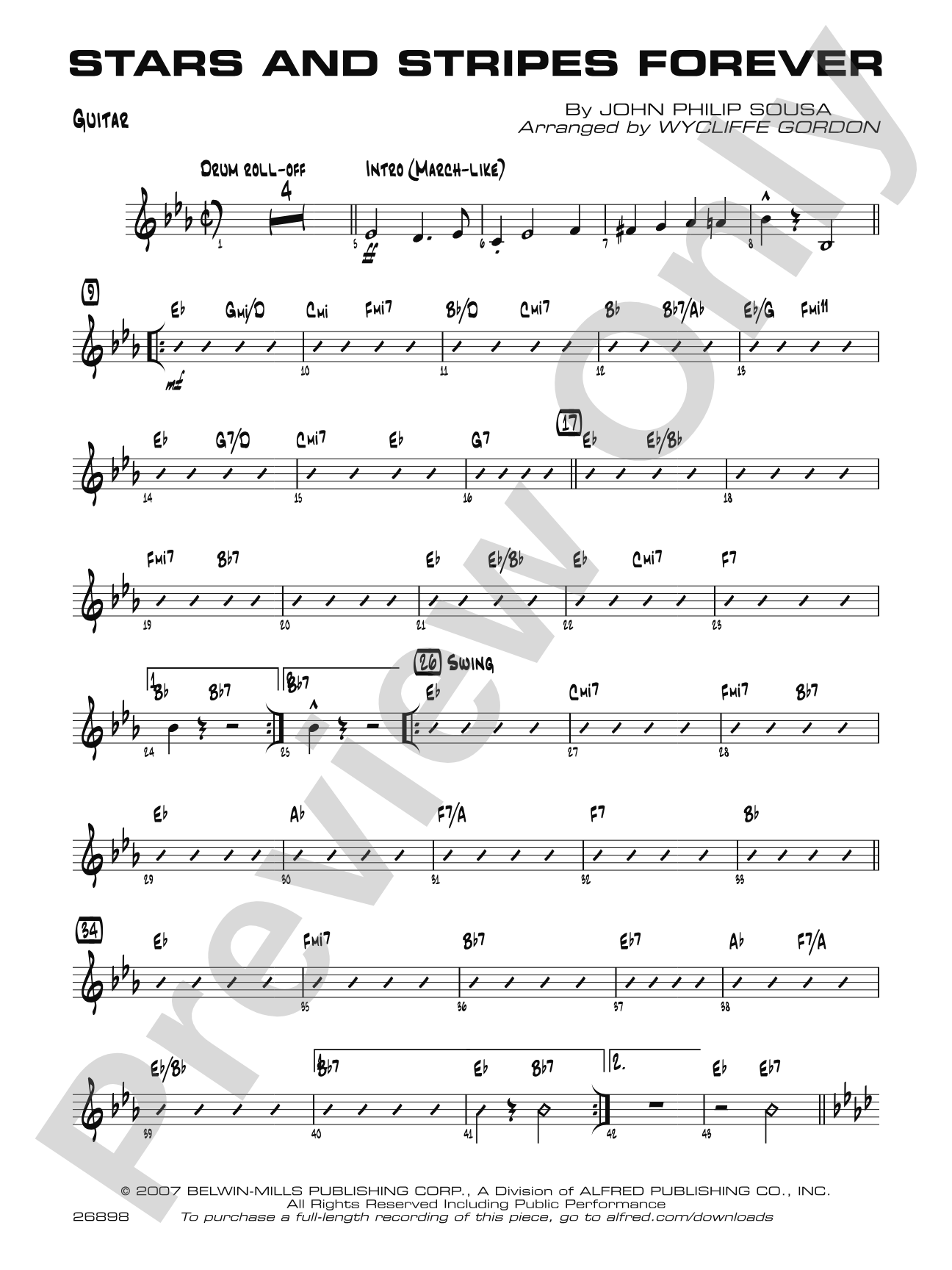 Stars and Stripes Forever: Guitar