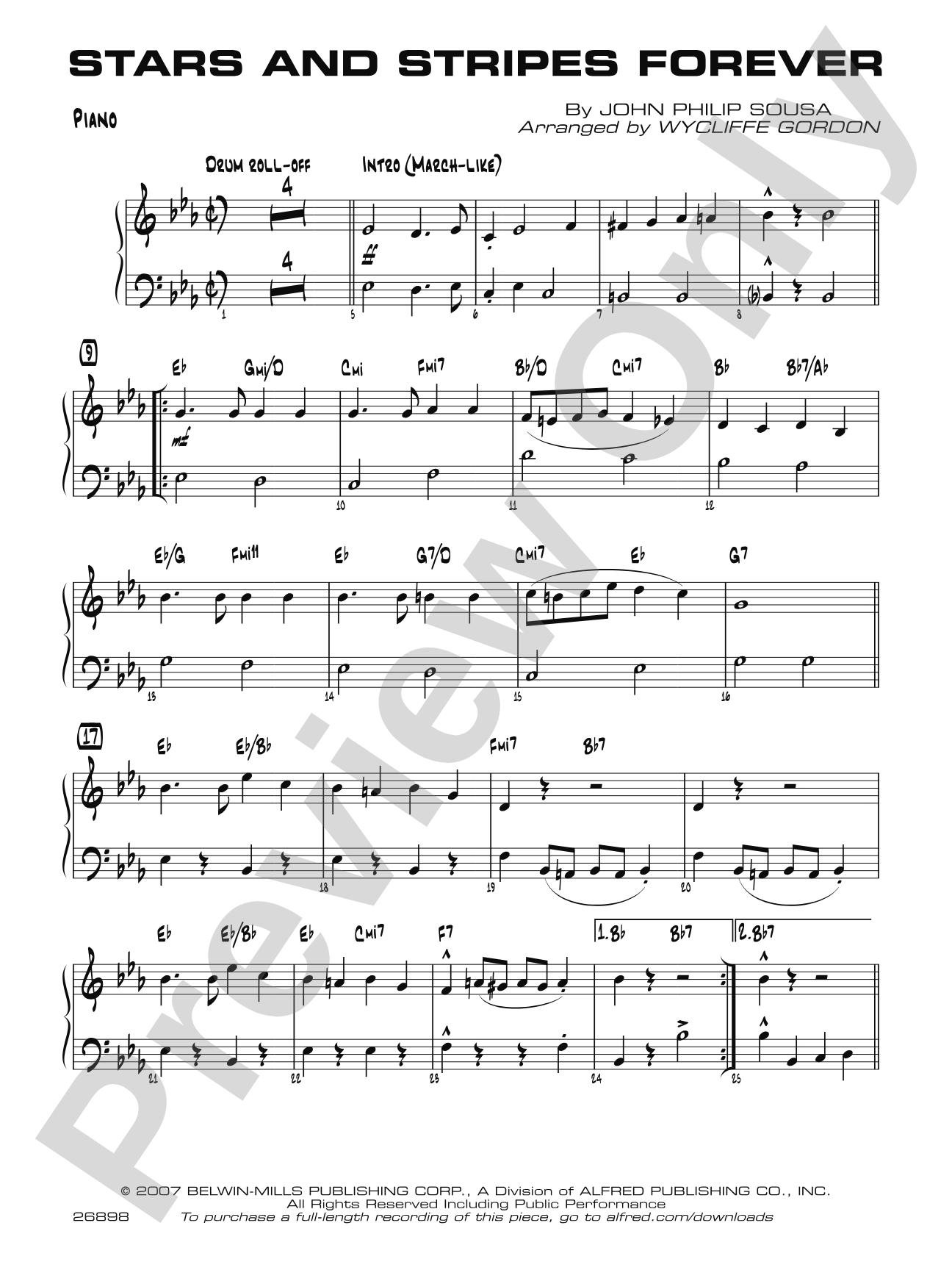 Stars and Stripes Forever: Piano Accompaniment