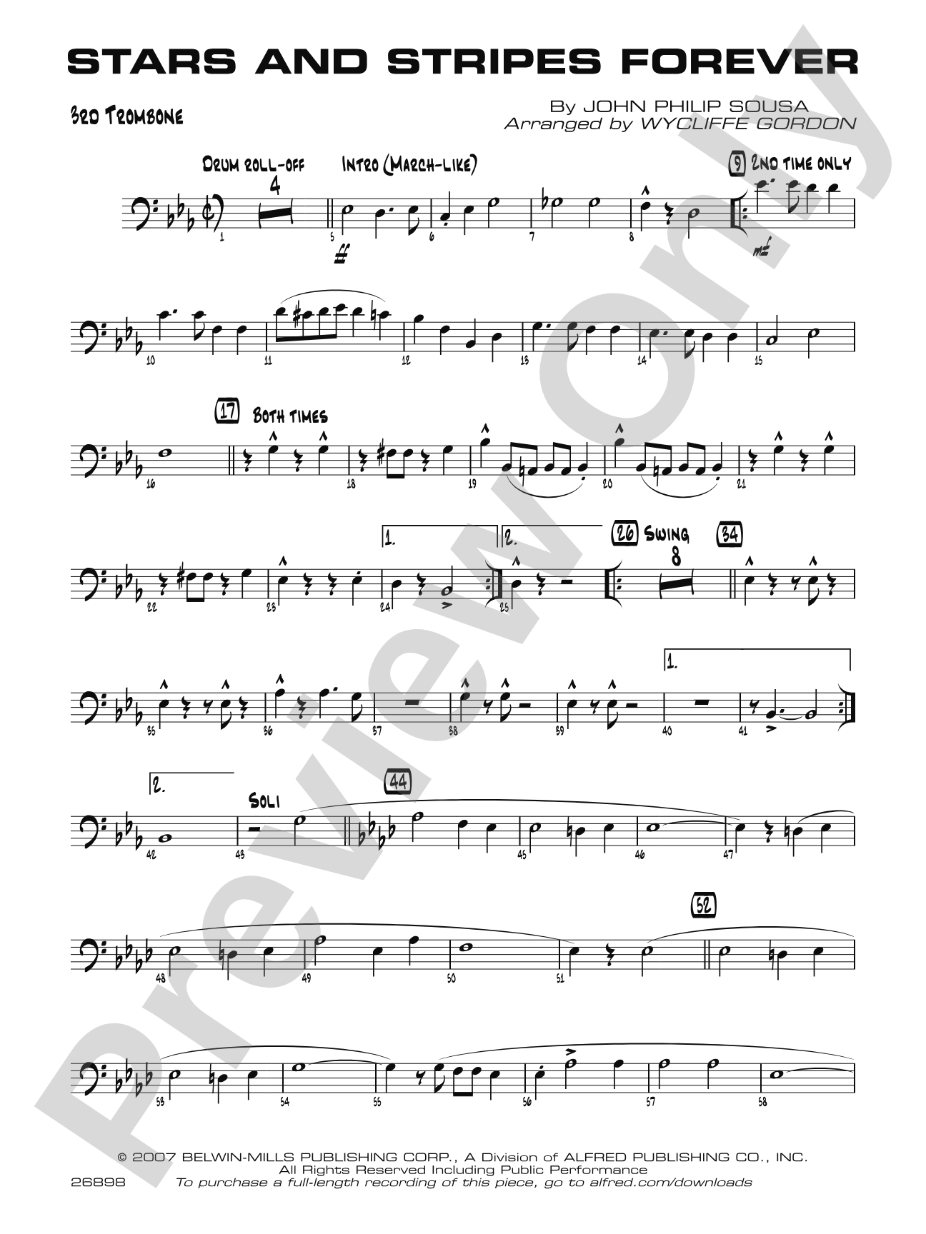 Stars and Stripes Forever: 3rd Trombone