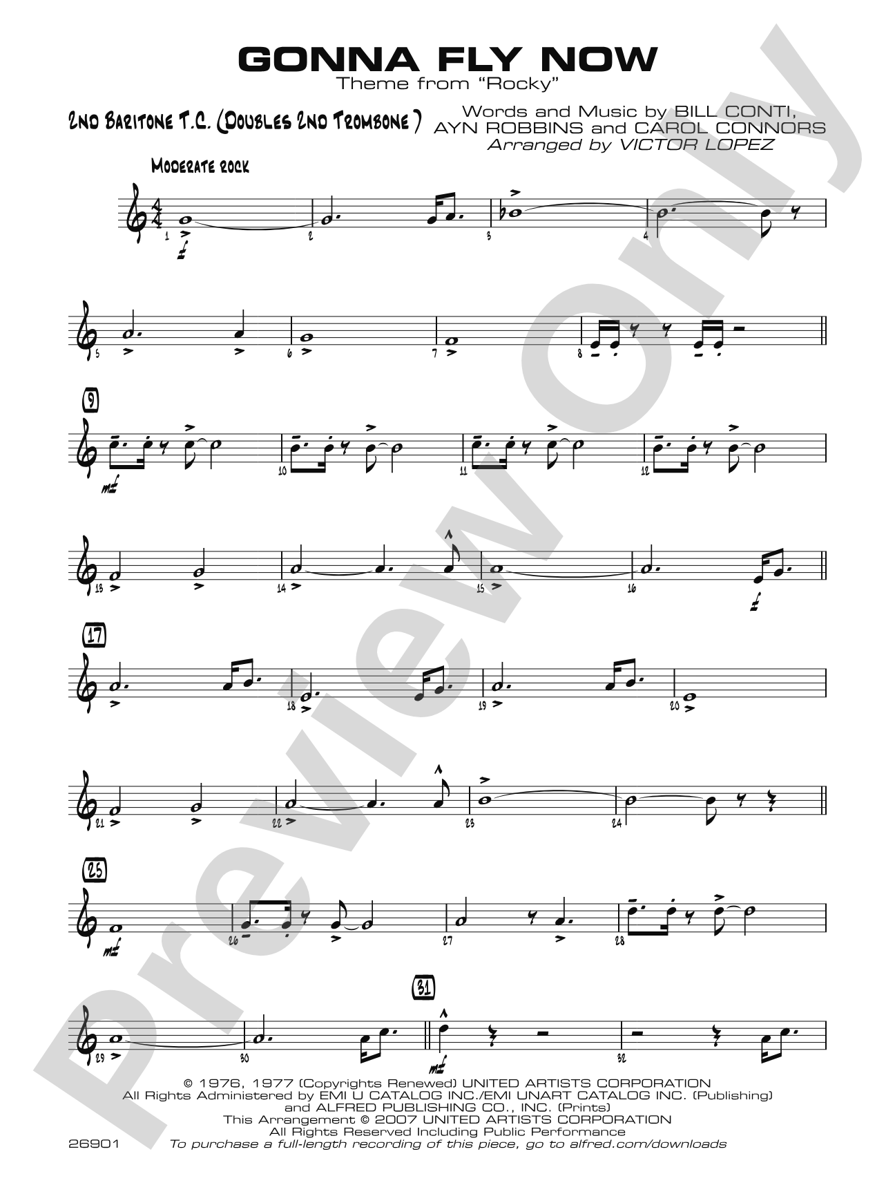 Gonna Fly Now: 2nd Baritone T.C.