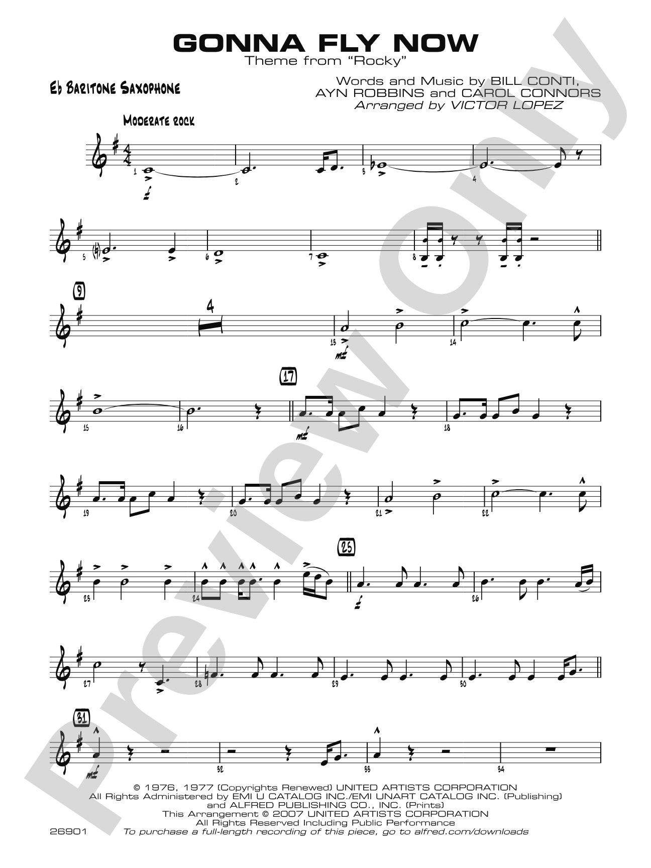 Gonna Fly Now: E-flat Baritone Saxophone