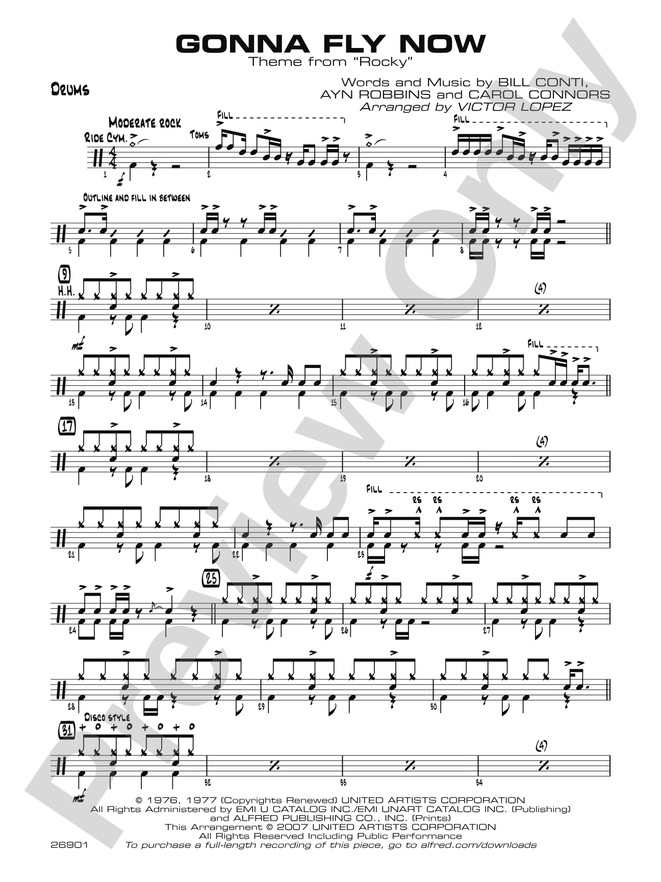 Gonna Fly Now: Drums