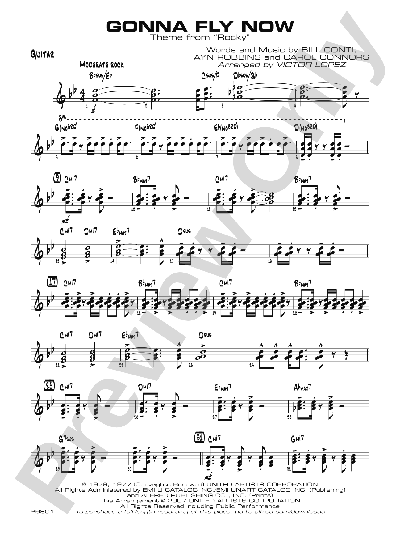 Gonna Fly Now: Guitar
