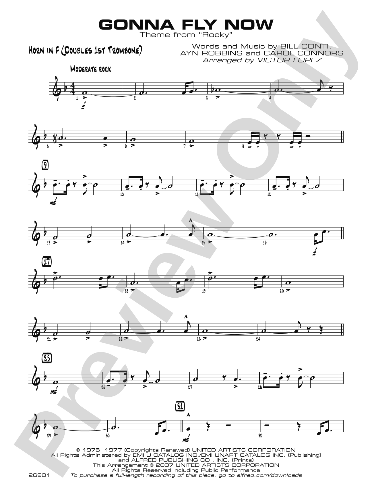 Gonna Fly Now: 1st F Horn