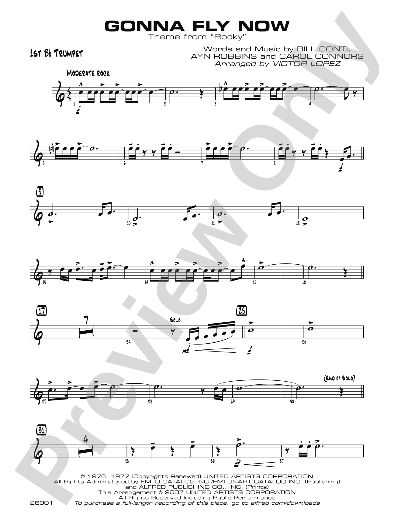 Gonna Fly Now: 1st B-flat Trumpet