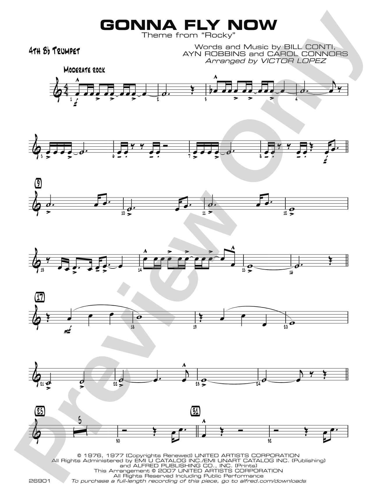 Gonna Fly Now: 4th B-flat Trumpet