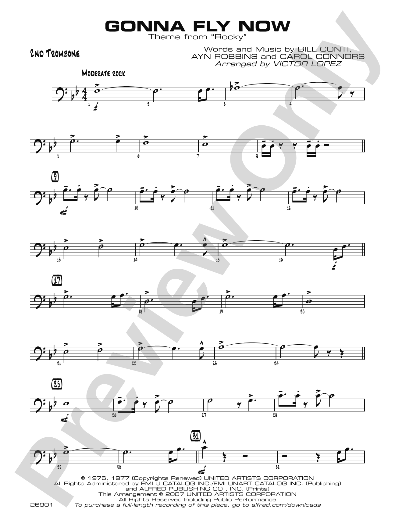 Gonna Fly Now: 2nd Trombone