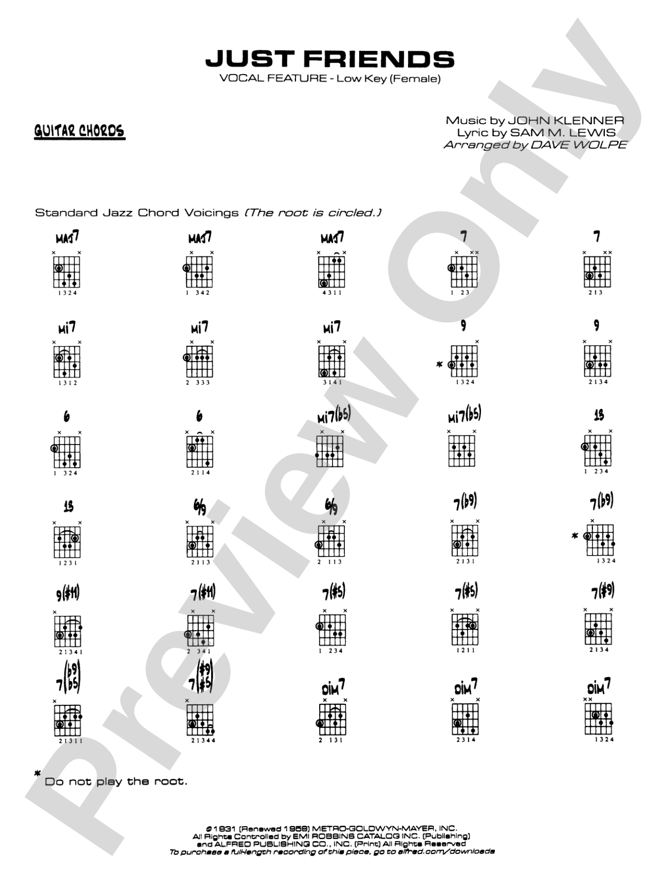 Just Friends: Guitar Chords