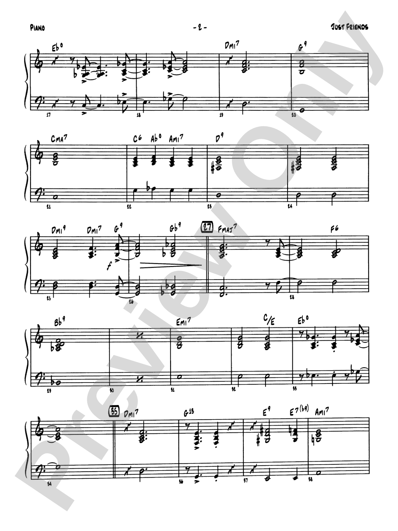 Just Friends: Piano Accompaniment