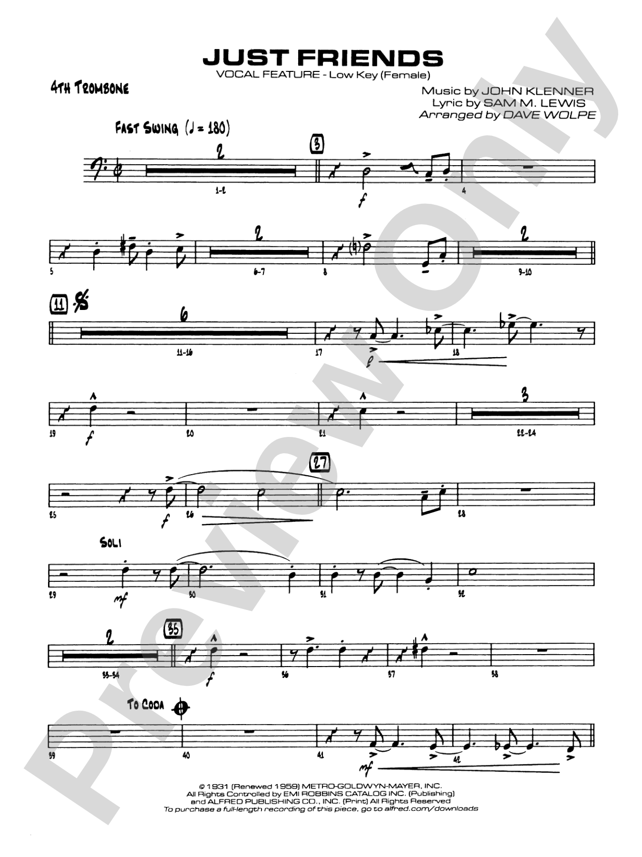 Just Friends: 4th Trombone