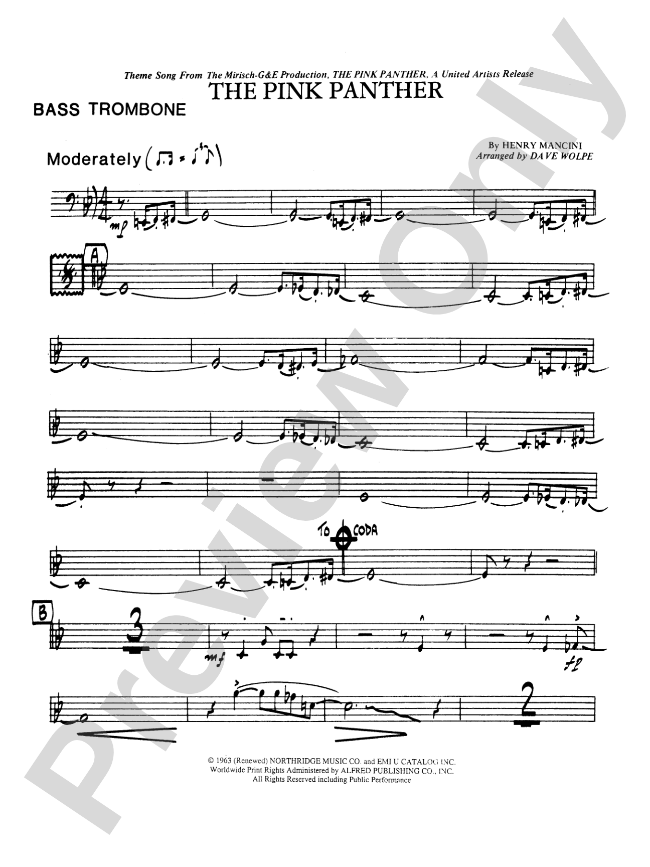 The Pink Panther: Bass Trombone