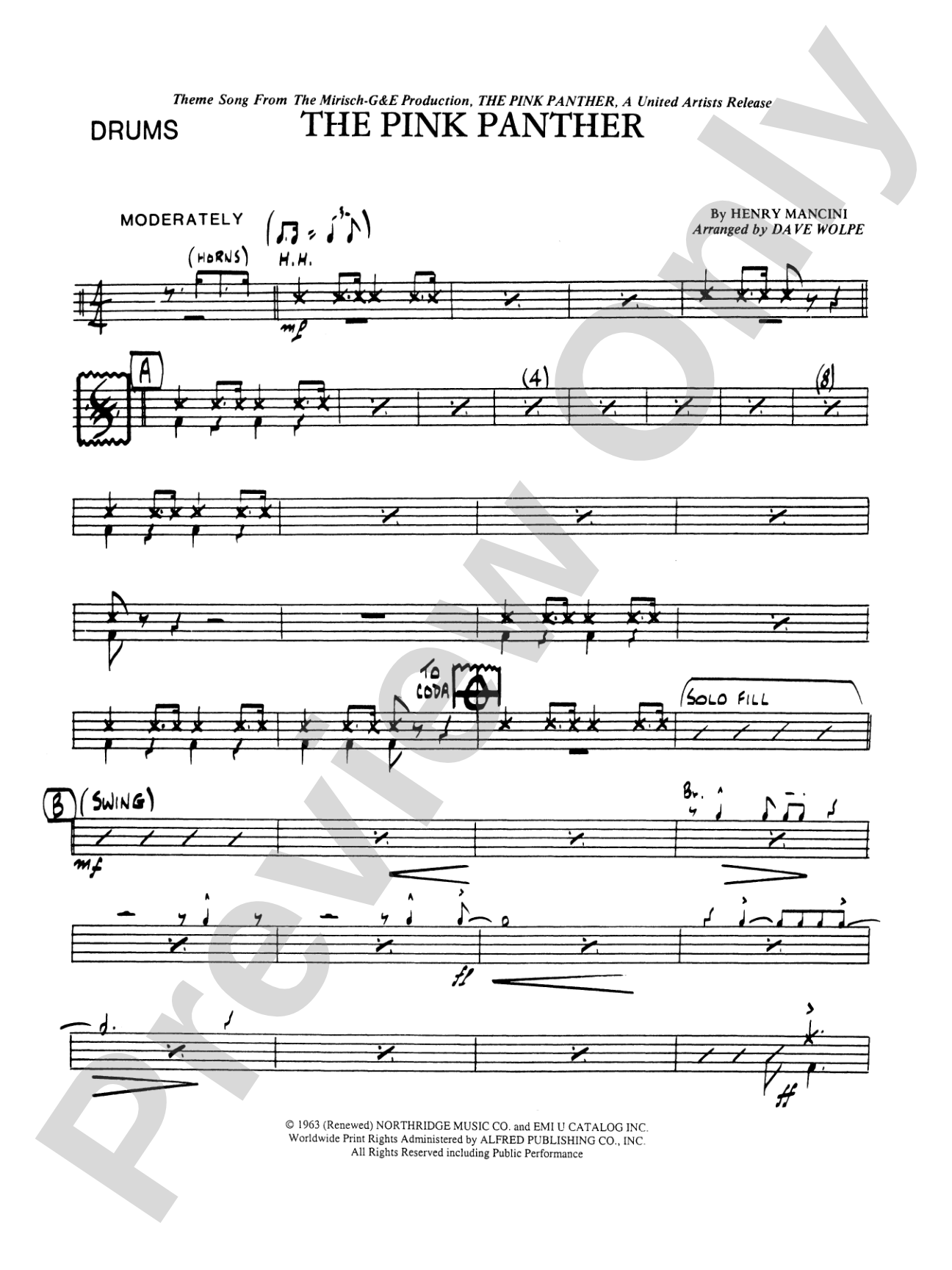 The Pink Panther: Drums