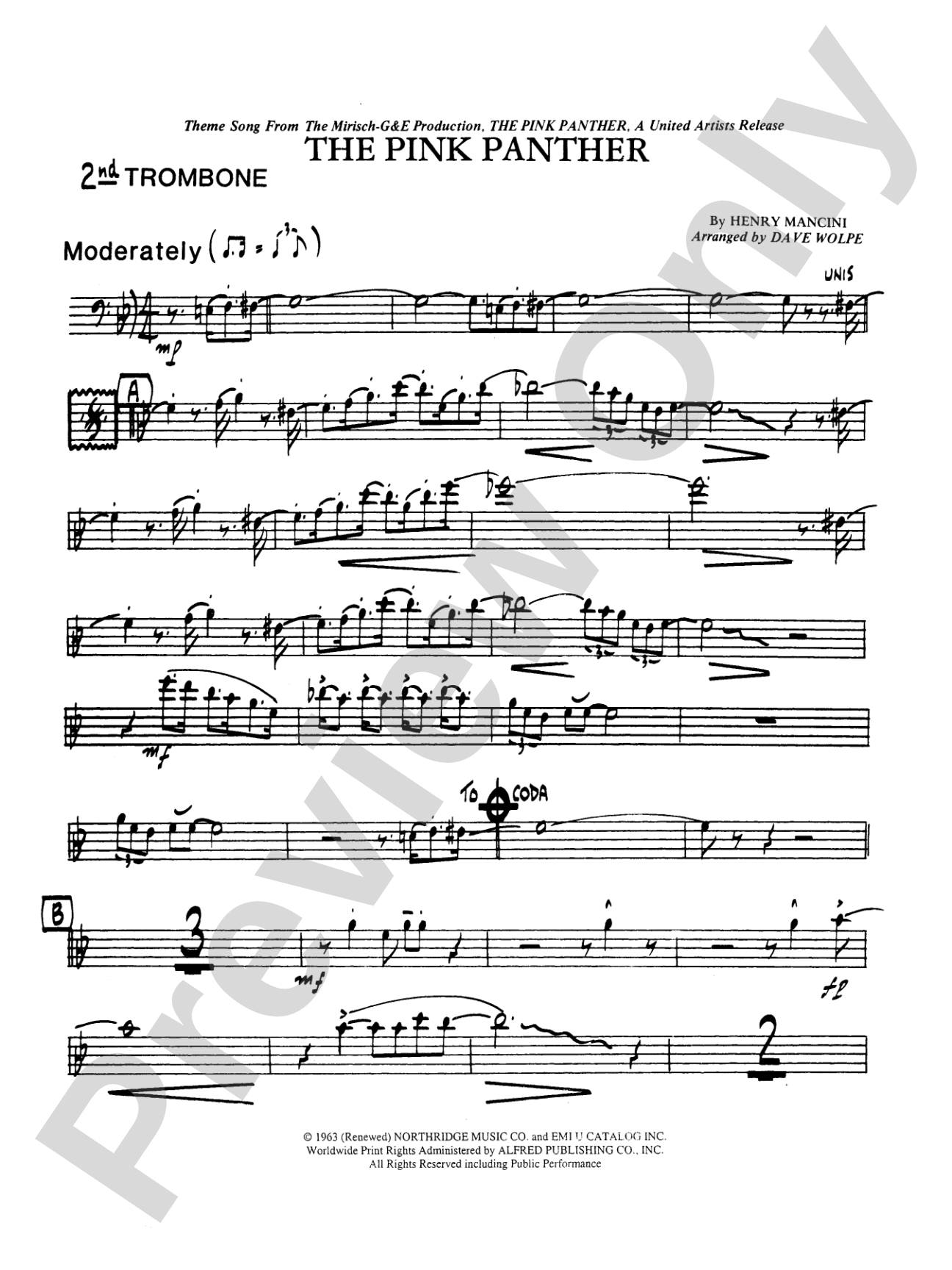 The Pink Panther: 2nd Trombone