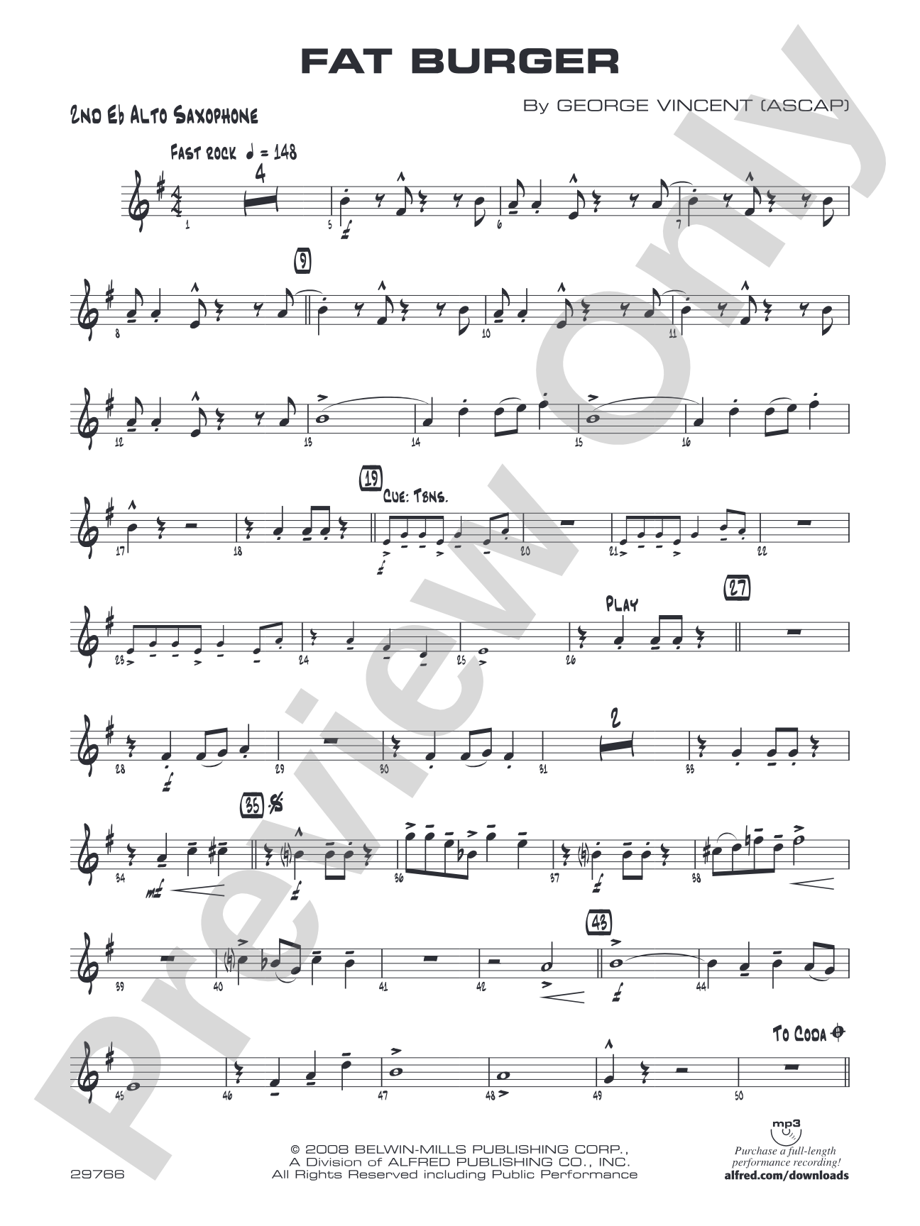 Fat Burger: 2nd E-flat Alto Saxophone