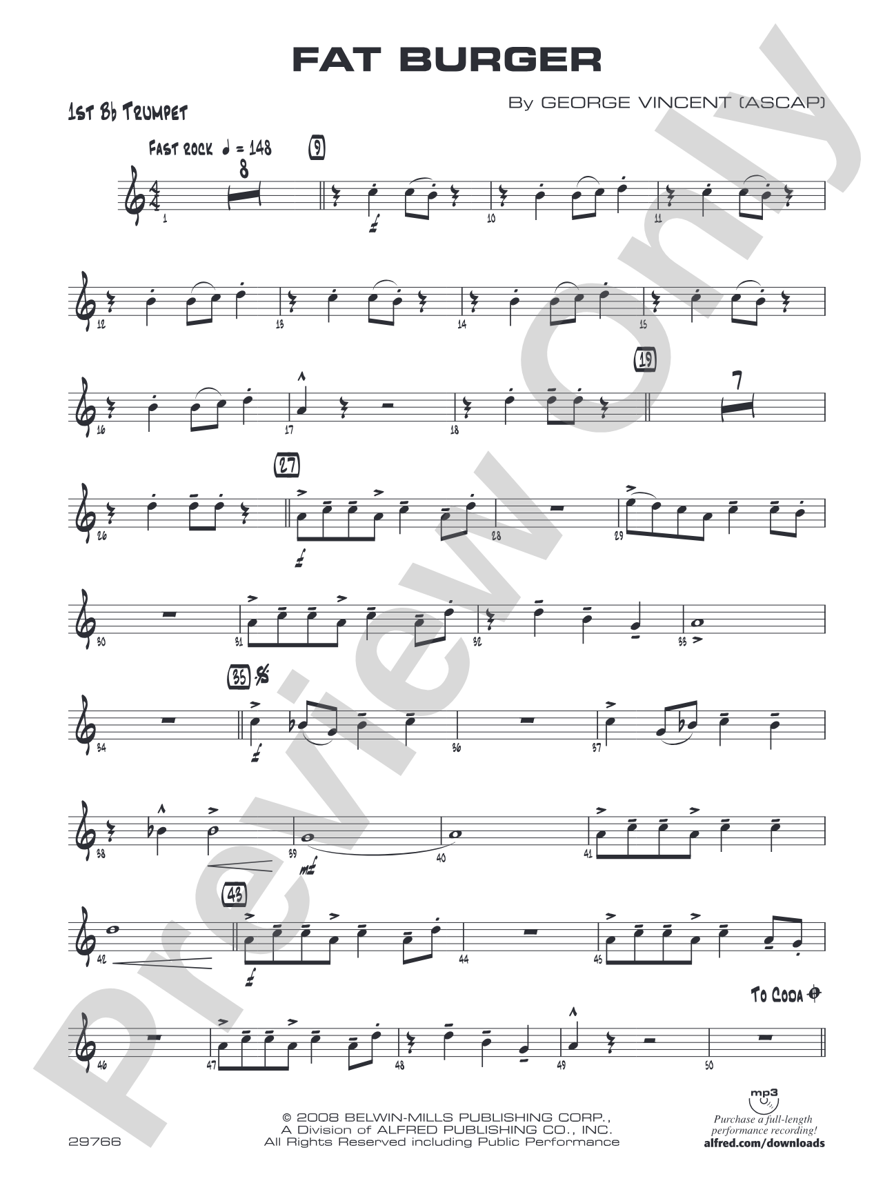 Fat Burger: 1st B-flat Trumpet