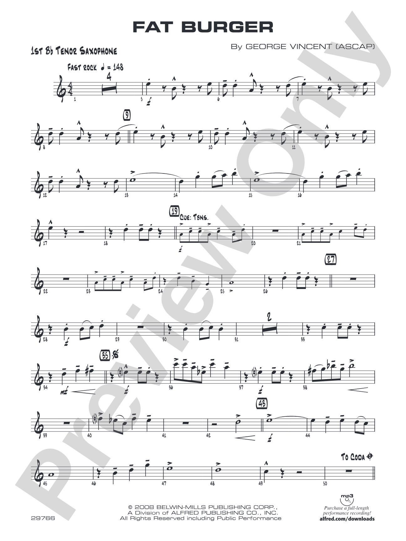 Fat Burger: B-flat Tenor Saxophone