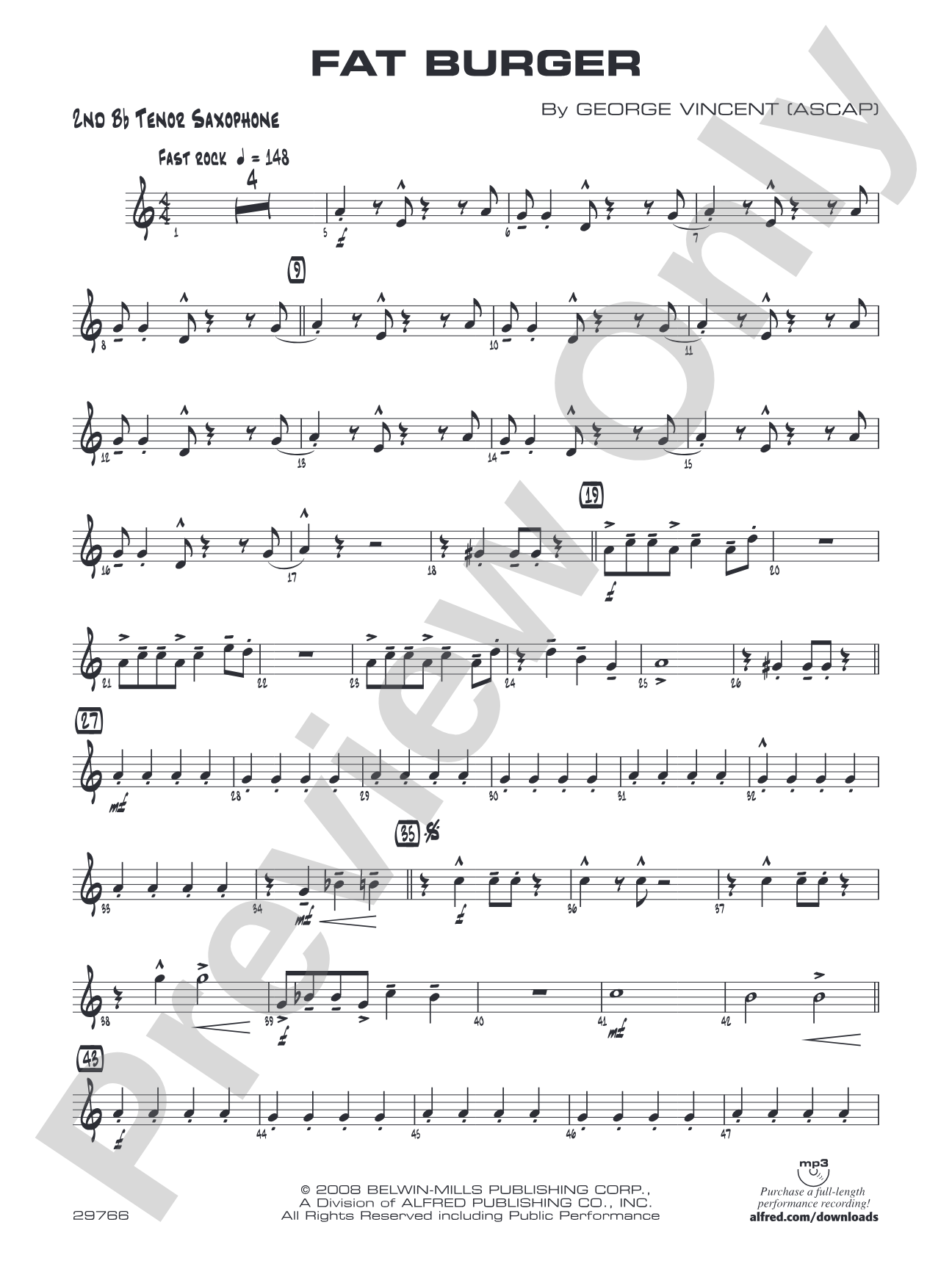 Fat Burger: 2nd B-flat Tenor Saxophone