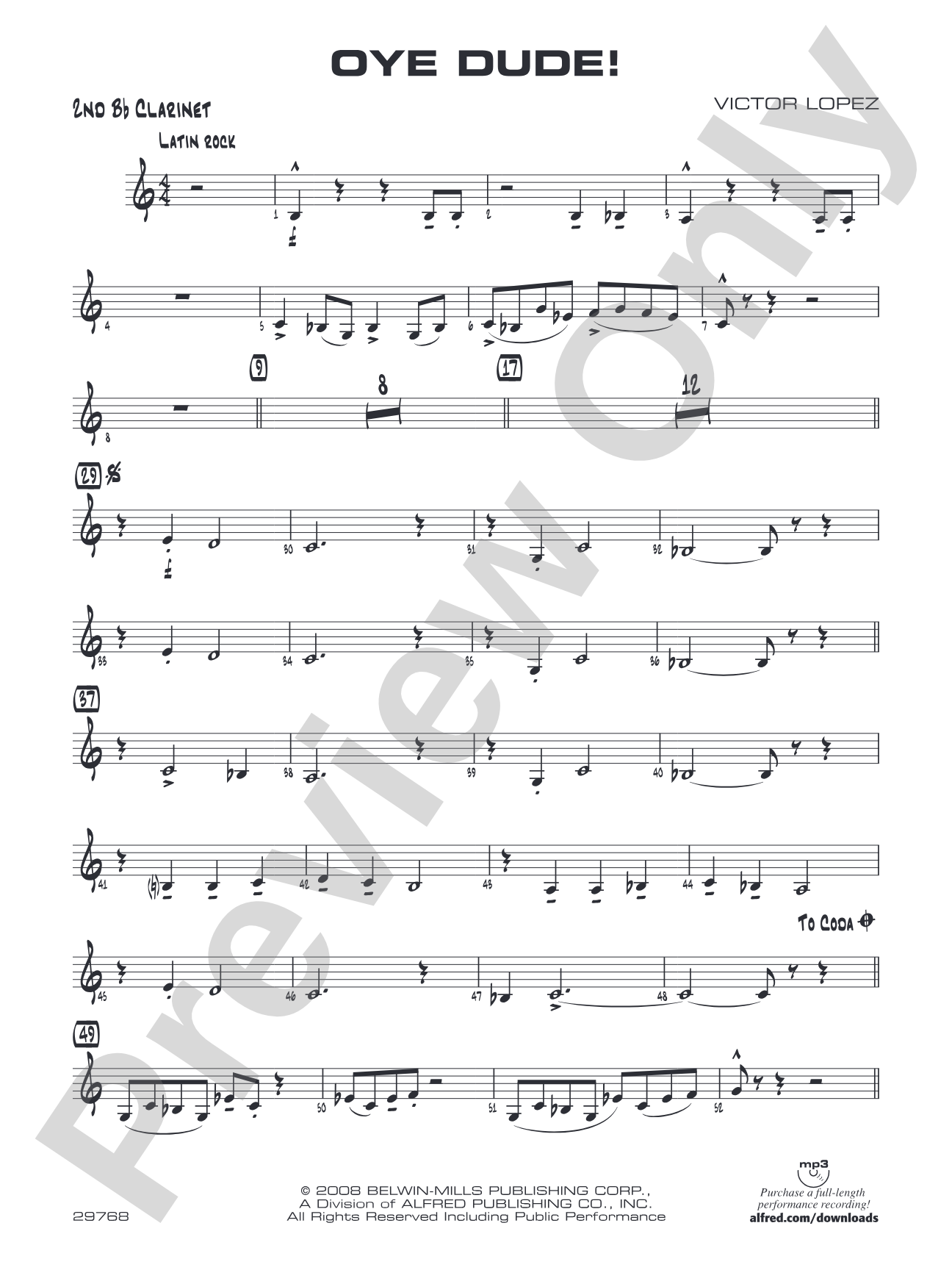 Oye Dude!: 2nd B-flat Clarinet