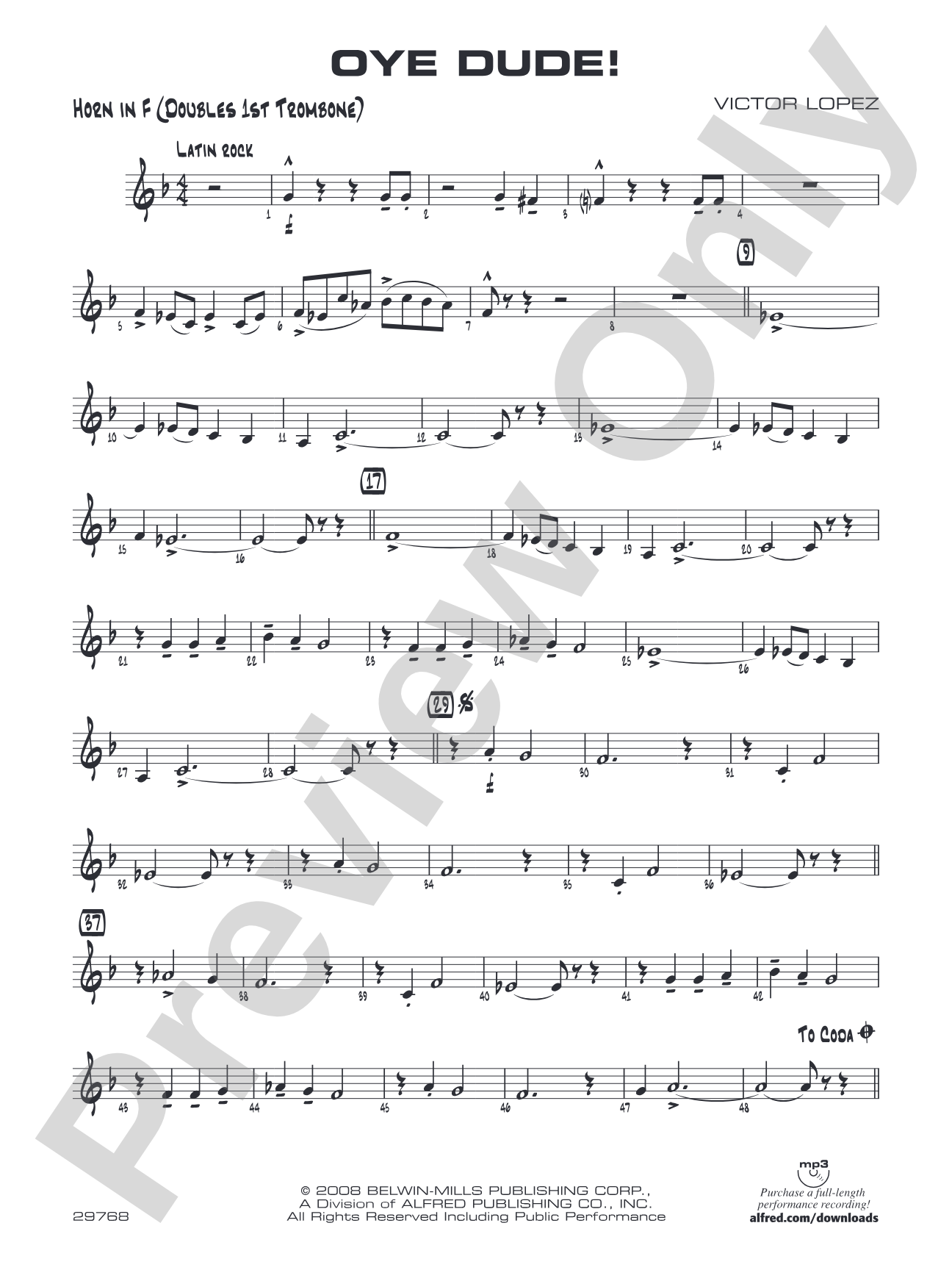 Oye Dude!: 1st F Horn