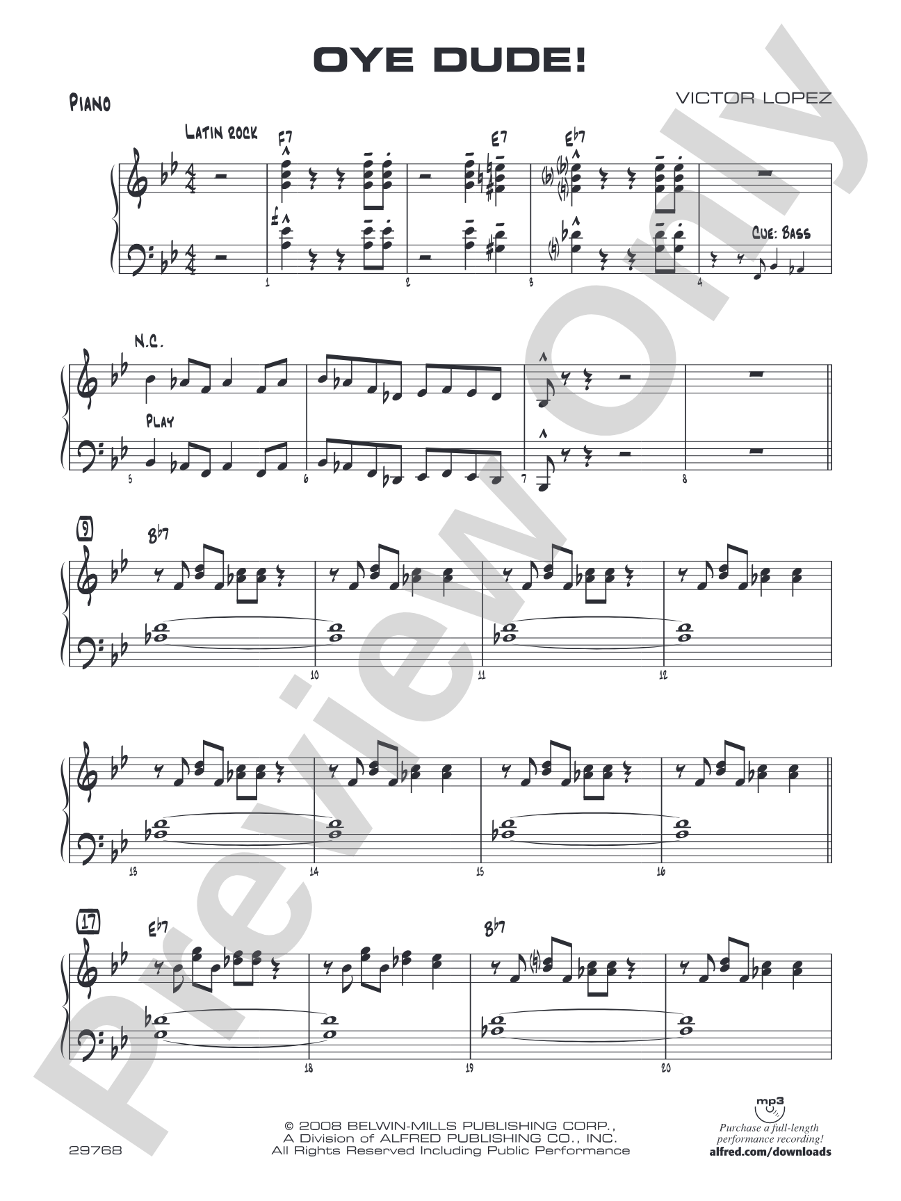 Oye Dude!: Piano Accompaniment
