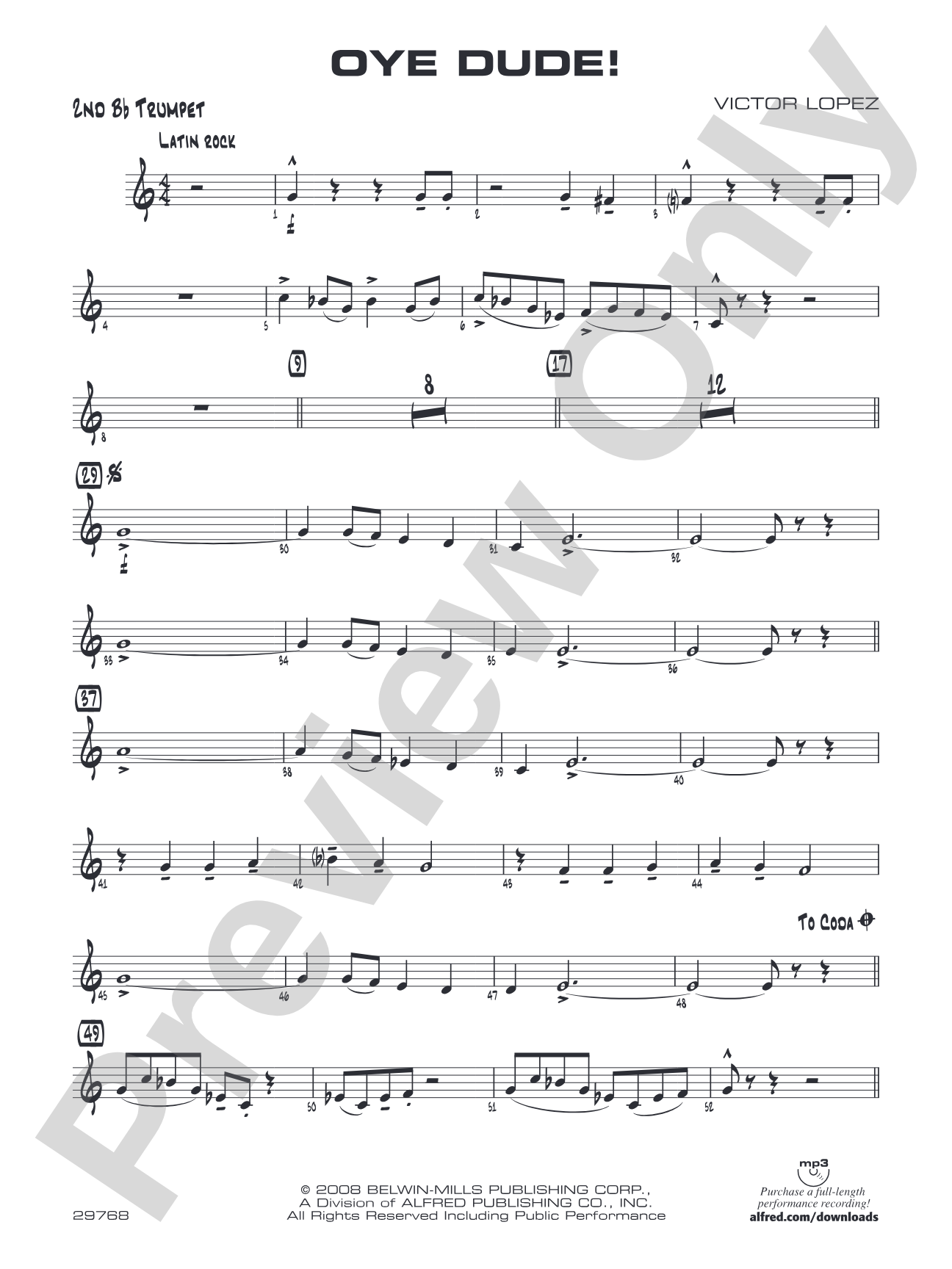 Oye Dude!: 2nd B-flat Trumpet