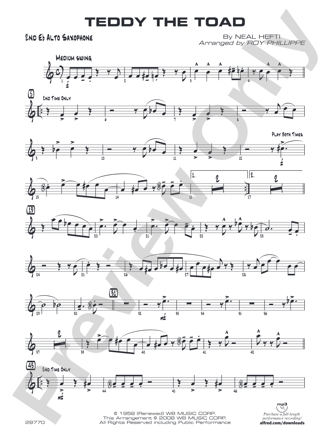 Teddy the Toad: 2nd E-flat Alto Saxophone