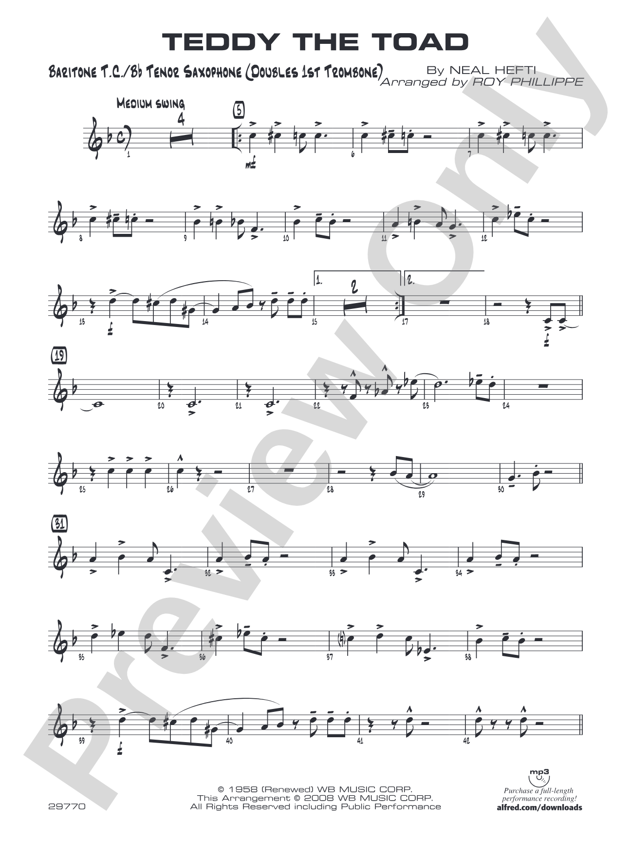 Teddy the Toad: Baritone T.C.