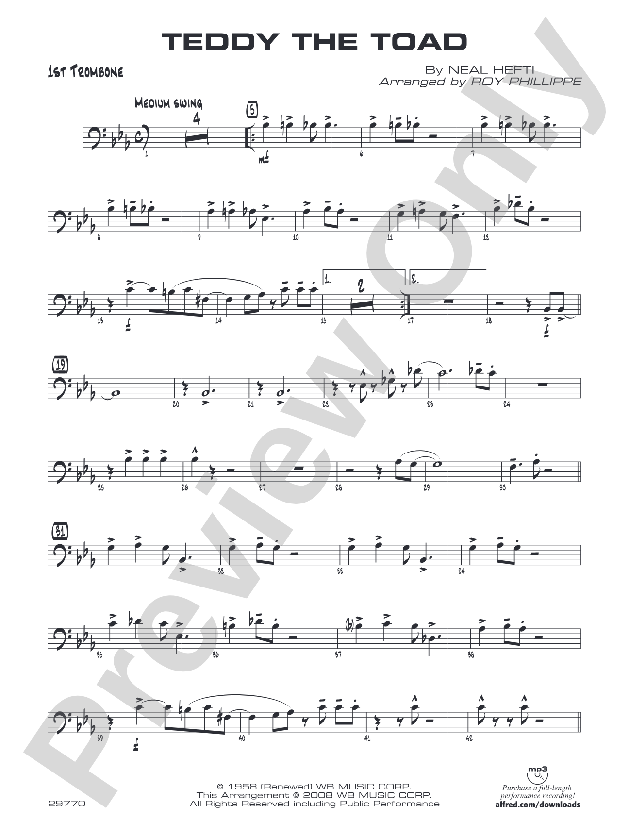 Teddy the Toad: 1st Trombone