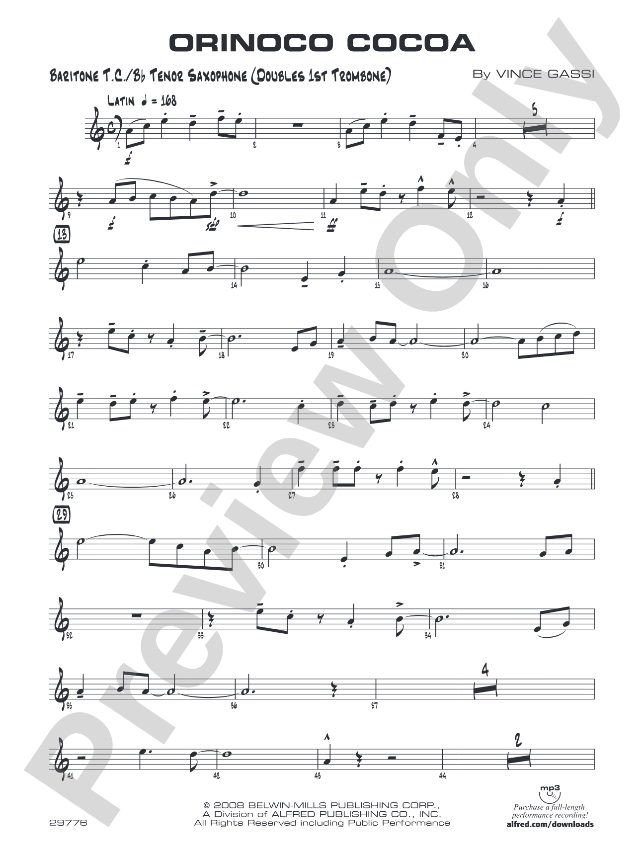 Orinoco Cocoa: Baritone T.C.