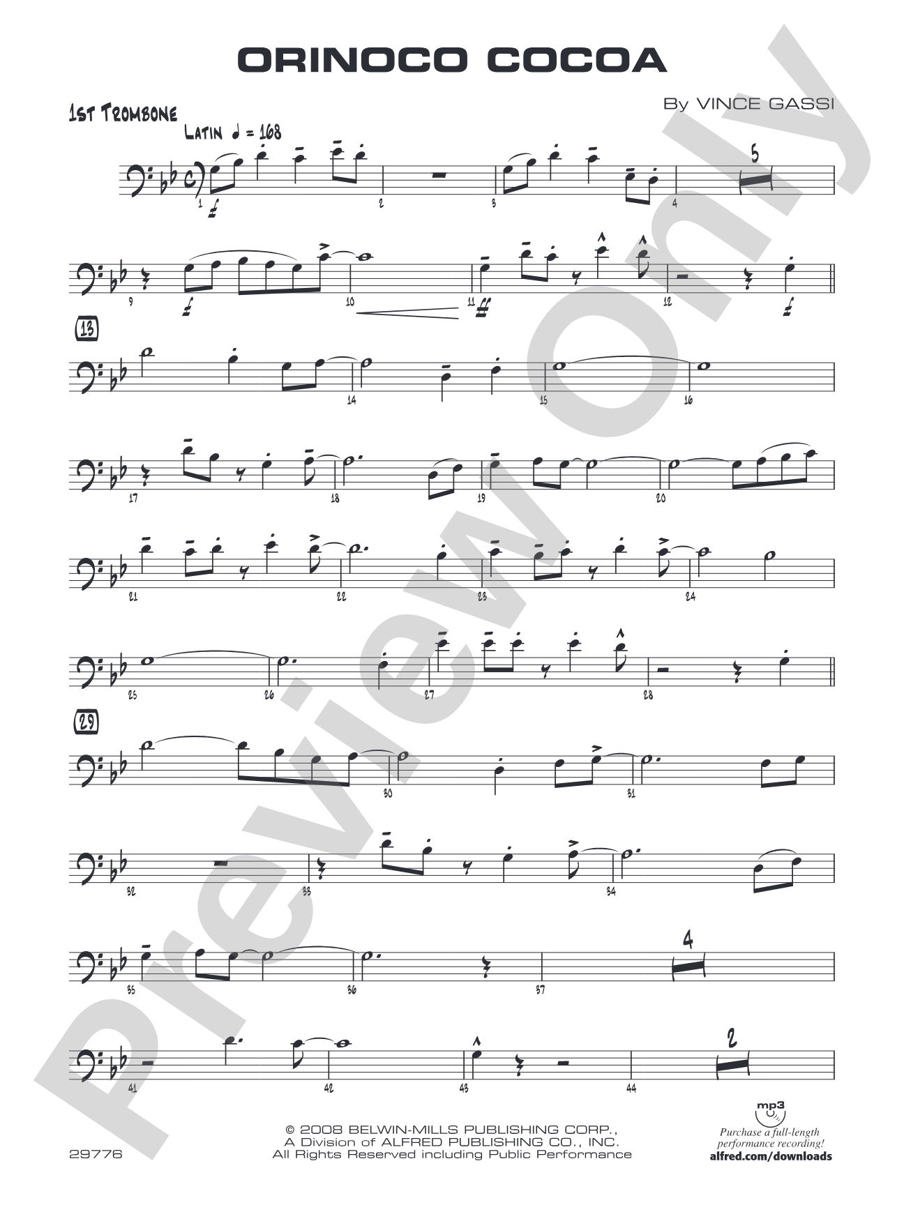 Orinoco Cocoa: 1st Trombone