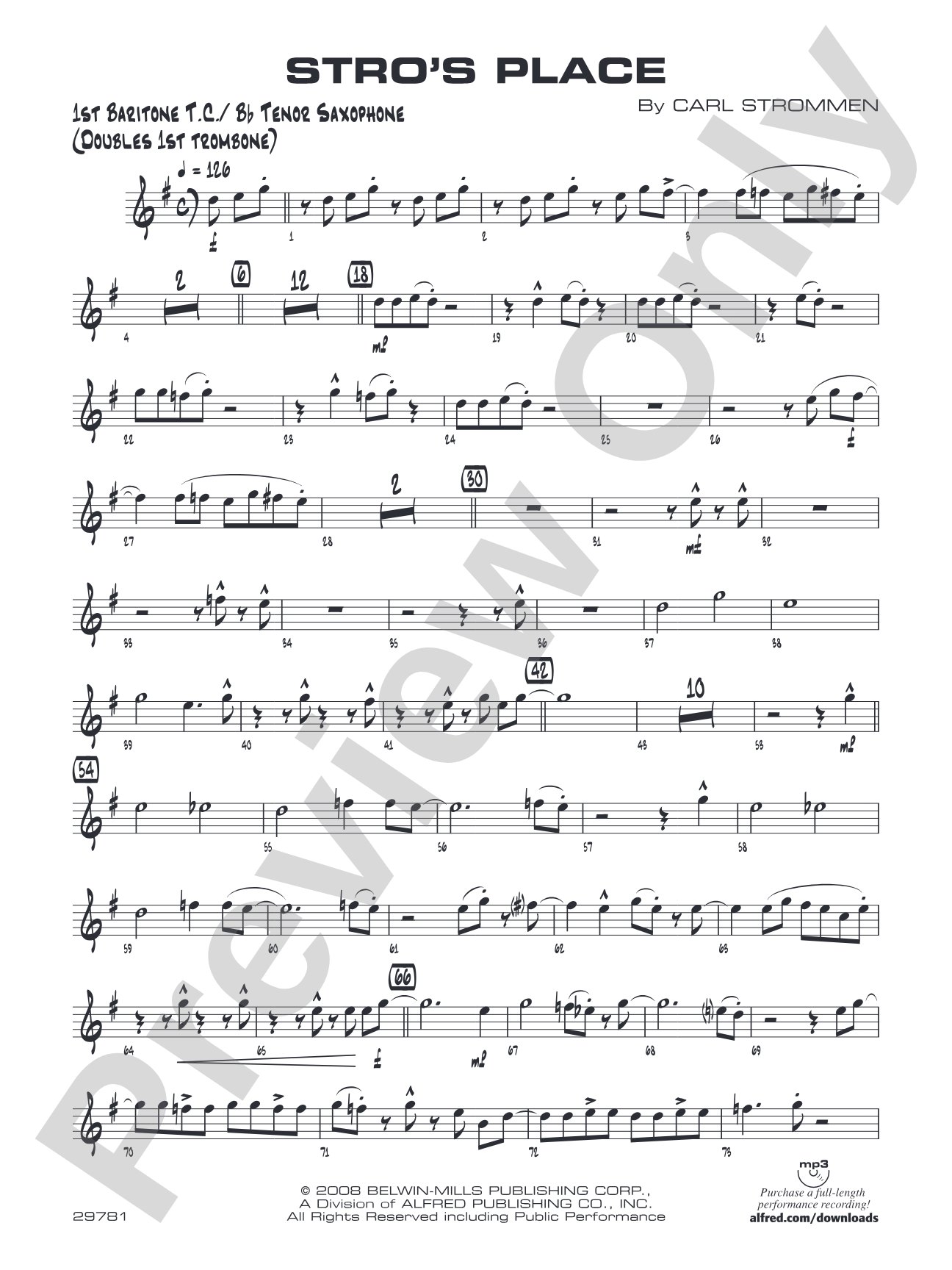 Stro's Place: Baritone T.C.