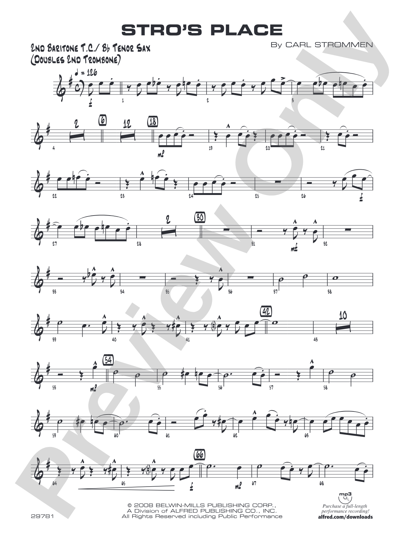 Stro's Place: 2nd Baritone T.C.