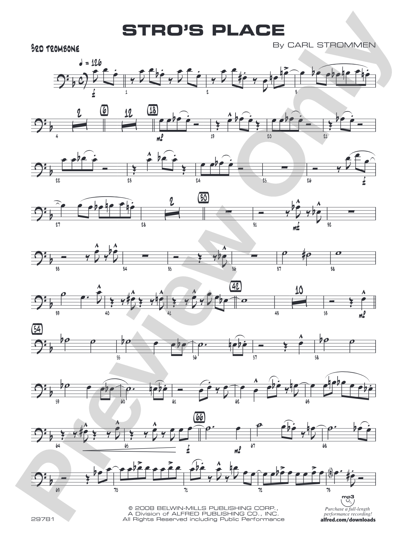 Stro's Place: 3rd Trombone