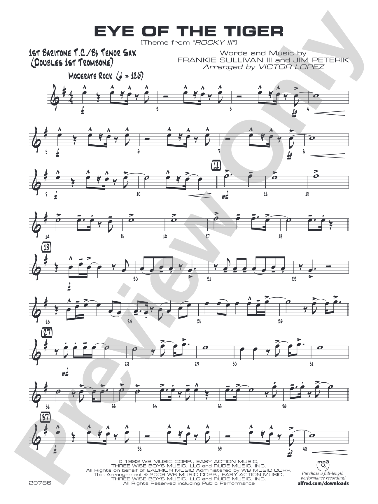 Eye of the Tiger: Baritone T.C.