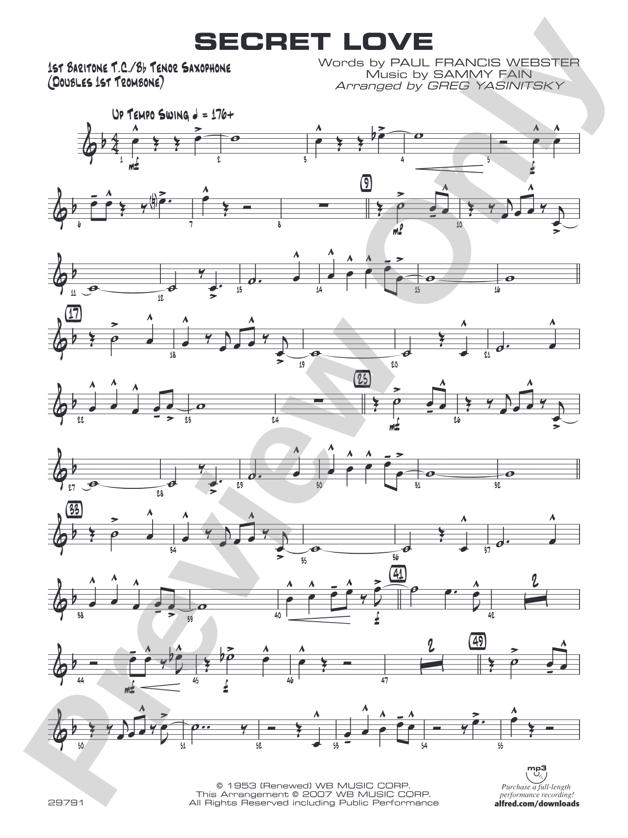 Secret Love: Baritone T.C.