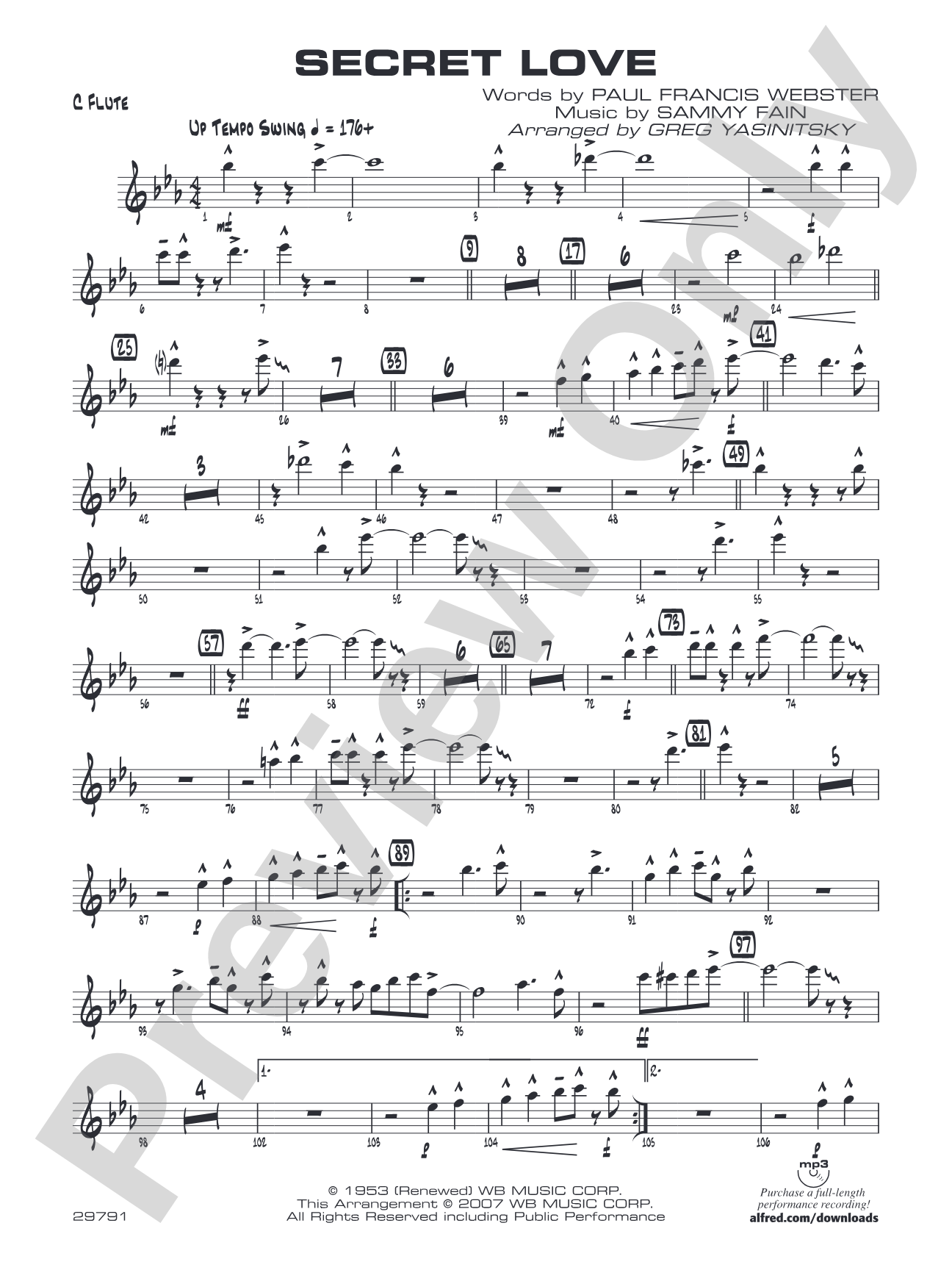 Secret Love: Flute