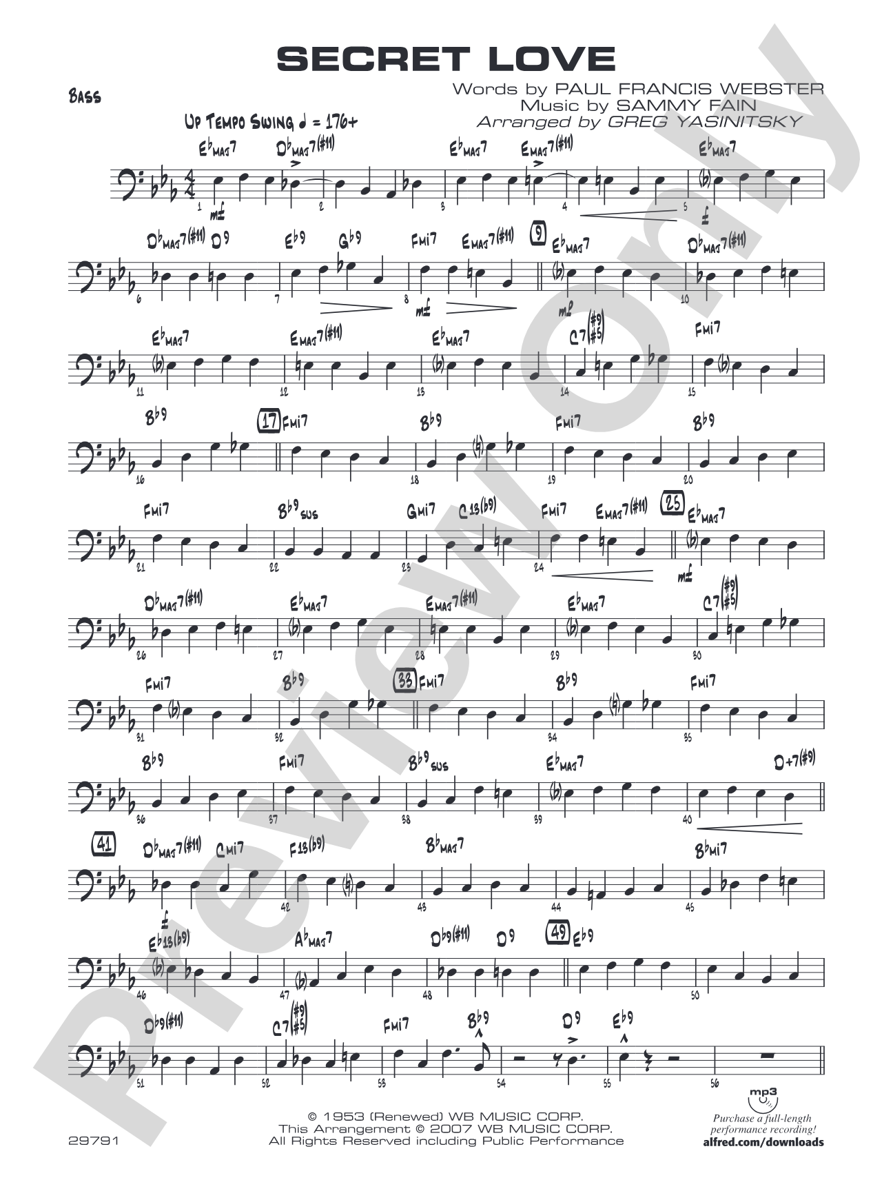 Secret Love: String Bass