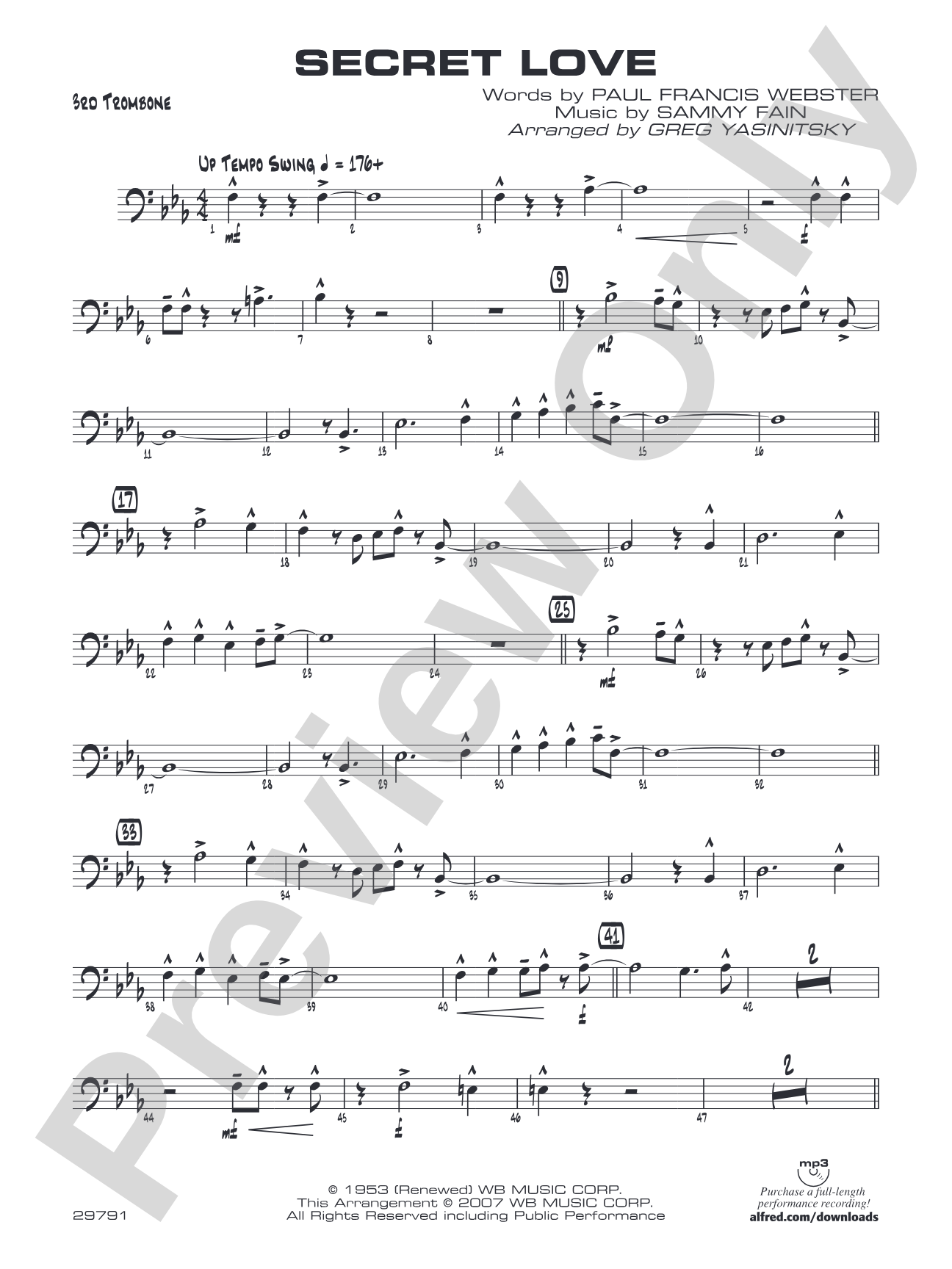 Secret Love: 3rd Trombone