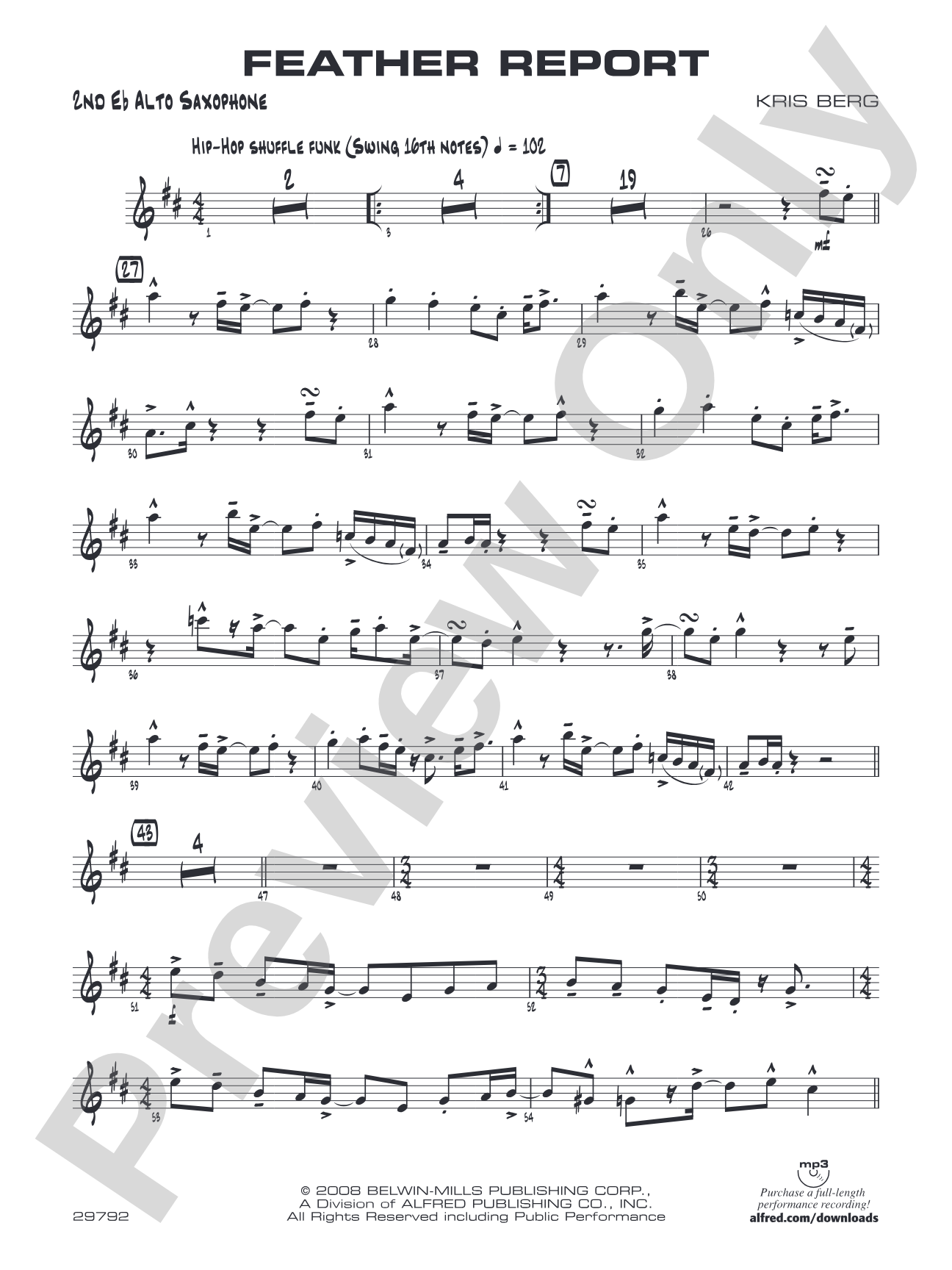 Feather Report: 2nd E-flat Alto Saxophone